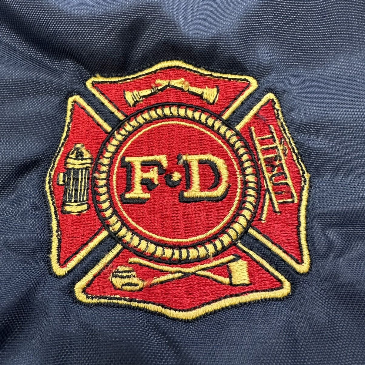 Vintage Butwin Chainstitched Fire Department Quilted Bomber Jacket Size US XL / EU 56 / 4 - 3 Thumbnail