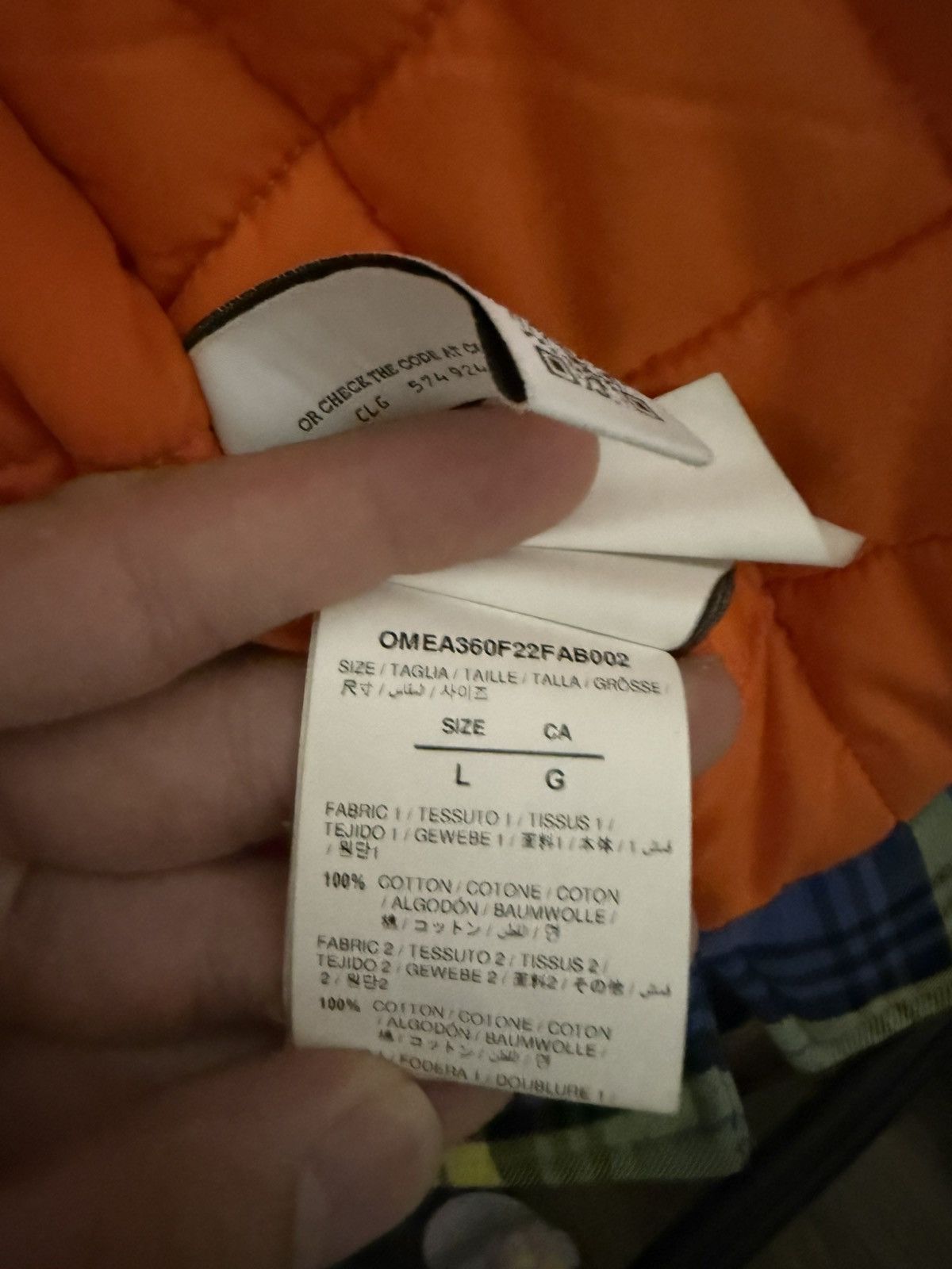 Off-White Off-White Arrow Padded Flannel Dusty Blue Jacket Size US L / EU 52-54 / 3 - 6 Thumbnail