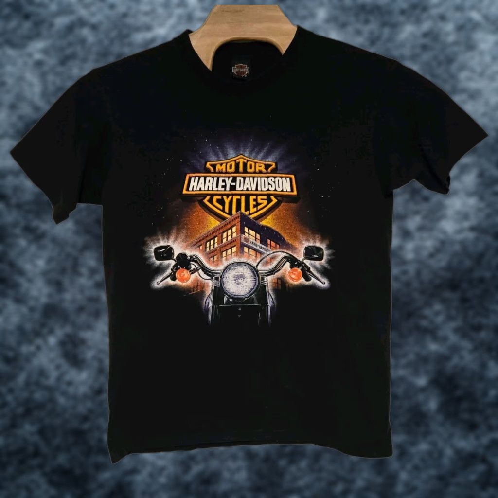 Harley Davidson VINTAGE Harley-Davidson T-Shirt Large Black 1995 Single Stitch Louisville Eagle Mens Shirt 90s Motorcycle USA Biker Size US L / EU 52-54 / 3 - 1 Thumbnail