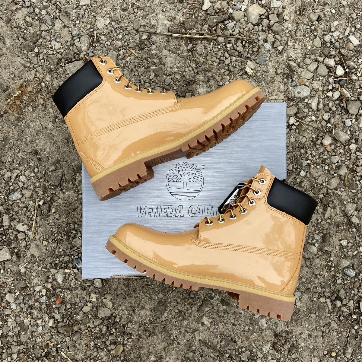 Timberland Veneda Carter Timberland 6” Patent Leather Boots Size 12 Size US 12 / EU 45 - 5 Thumbnail