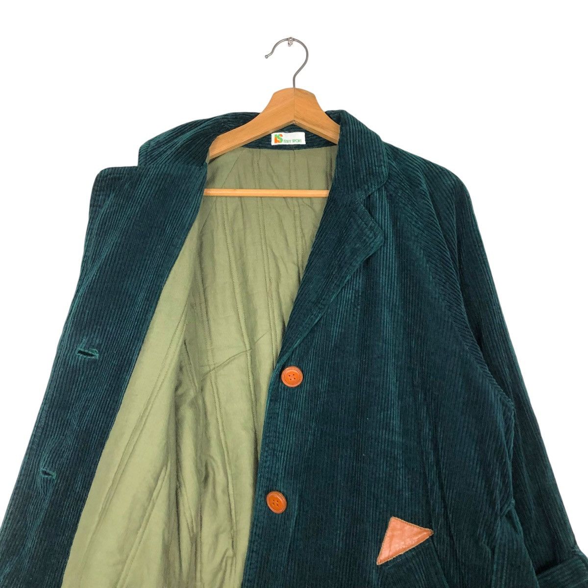 Issey Miyake 🔥VINTAGE 80’s LONG JACKET CORDUROY ISSEY SPORT LEATHER PARTS Size US M / EU 48-50 / 2 - 15 Thumbnail