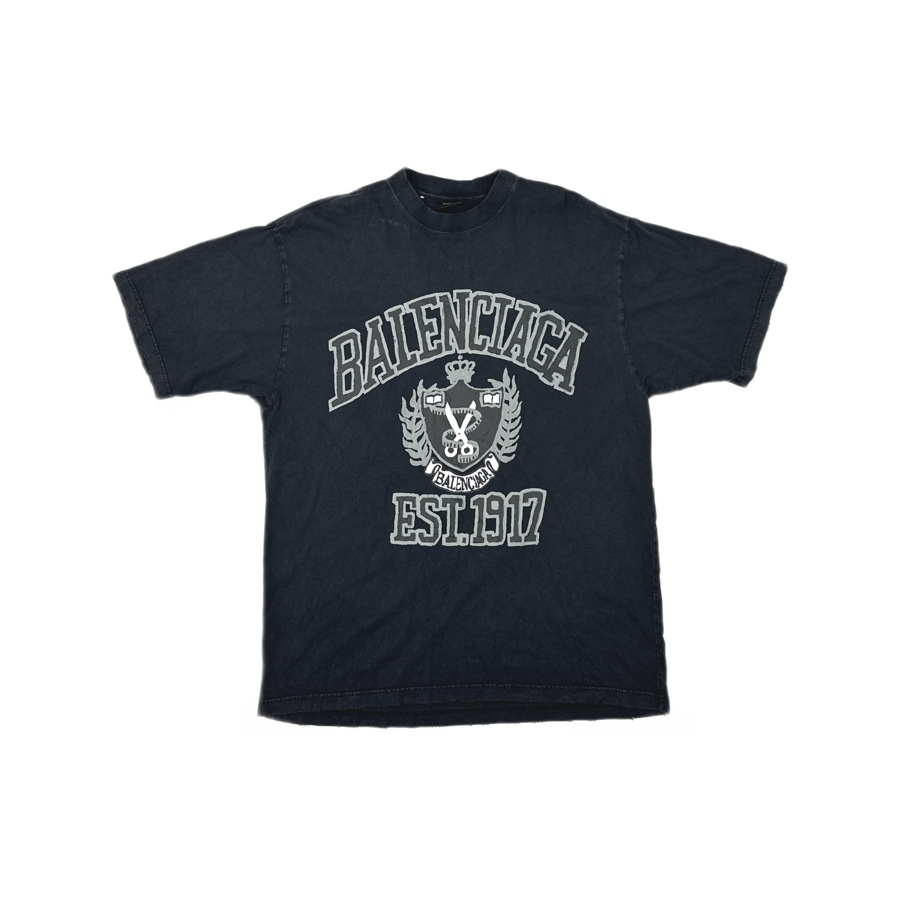 Balenciaga Balenciaga Crest Logo T-Shirt Size M Size US M / EU 48-50 / 2 - 1 Thumbnail