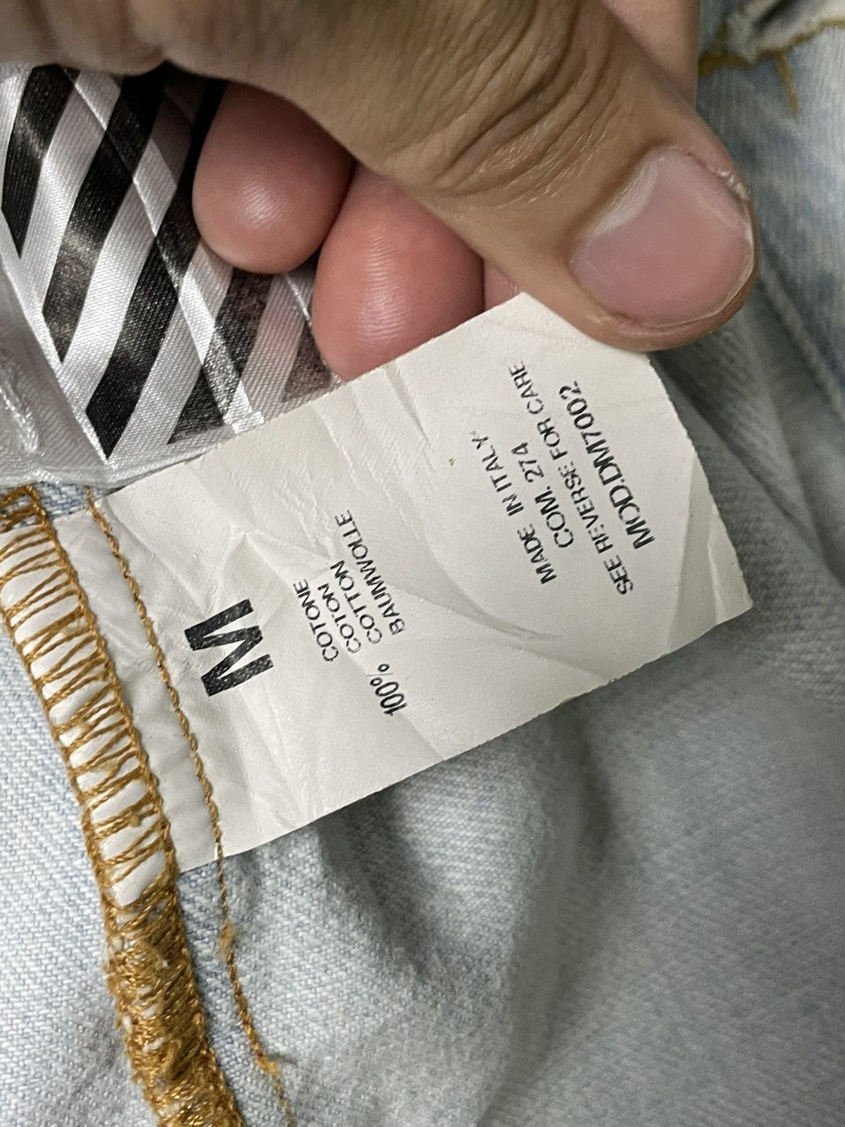 Designer × Off-White Rare Off-White Denim Jacket (55) Size US M / EU 48-50 / 2 - 14 Thumbnail