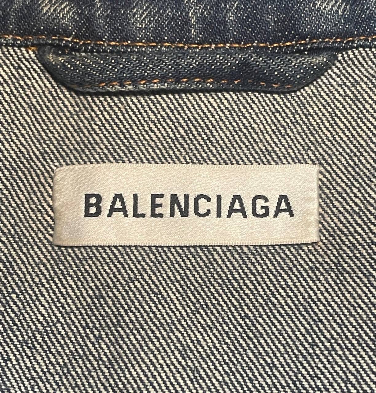 Balenciaga Balenciaga Distressed Graffiti Denim Jacket Size US XS / EU 42 / 0 - 5 Thumbnail