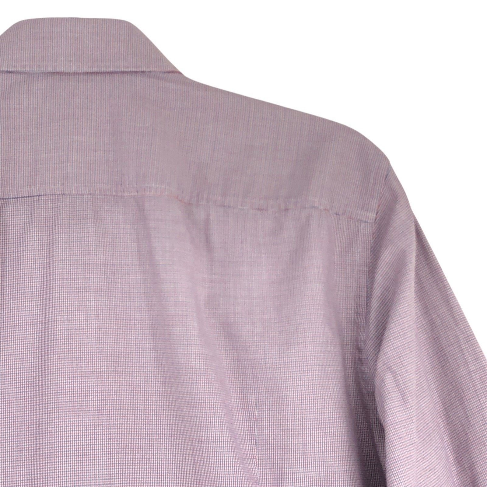 Hugo Boss Hugo Boss Dress Shirt 5.5 39 Slim Fit Purple Micro Check Size US M / EU 48-50 / 2 - 14 Thumbnail