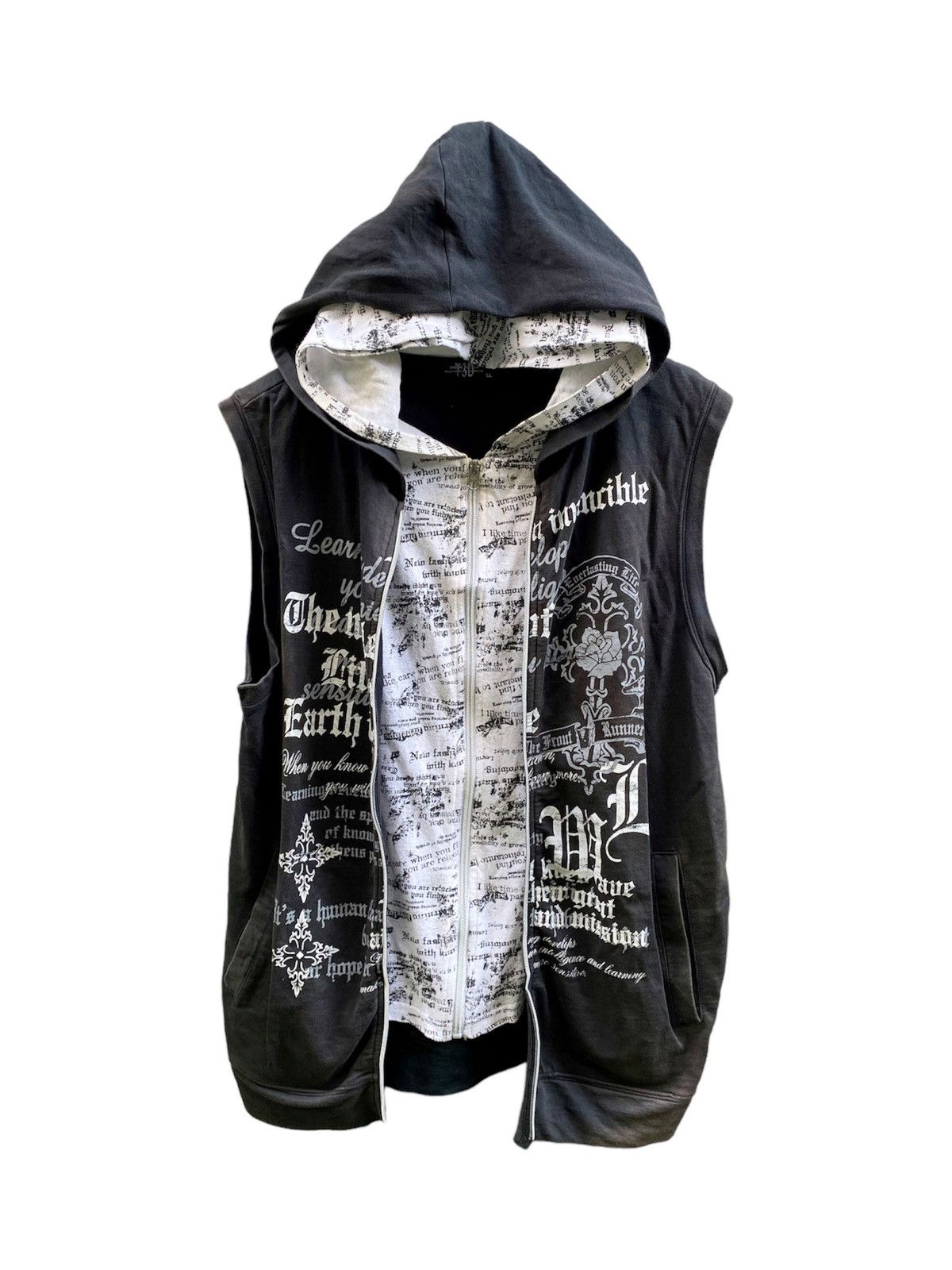 Hysteric Glamour × If Six Was Nine × Le Grande Bleu (L.G.B.) Japanese Triune Seditionaries Poem Double Layer Zip Hoodie Size US L / EU 52-54 / 3 - 1 Thumbnail