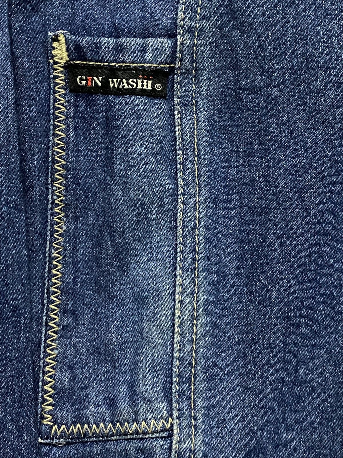 Japanese Brand Work Wear Japanese Brand Style Gin Wash Super Baggy Jeans Size US 37 - 12 Thumbnail