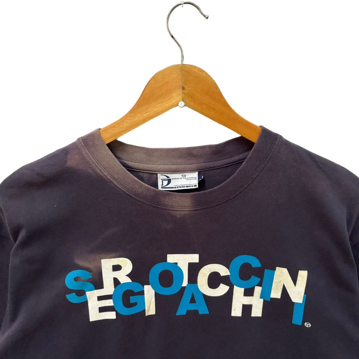 Sergio Tacchini Vintage Sergio Tacchini Disstress Tshirt Size US L / EU 52-54 / 3 - 5 Thumbnail