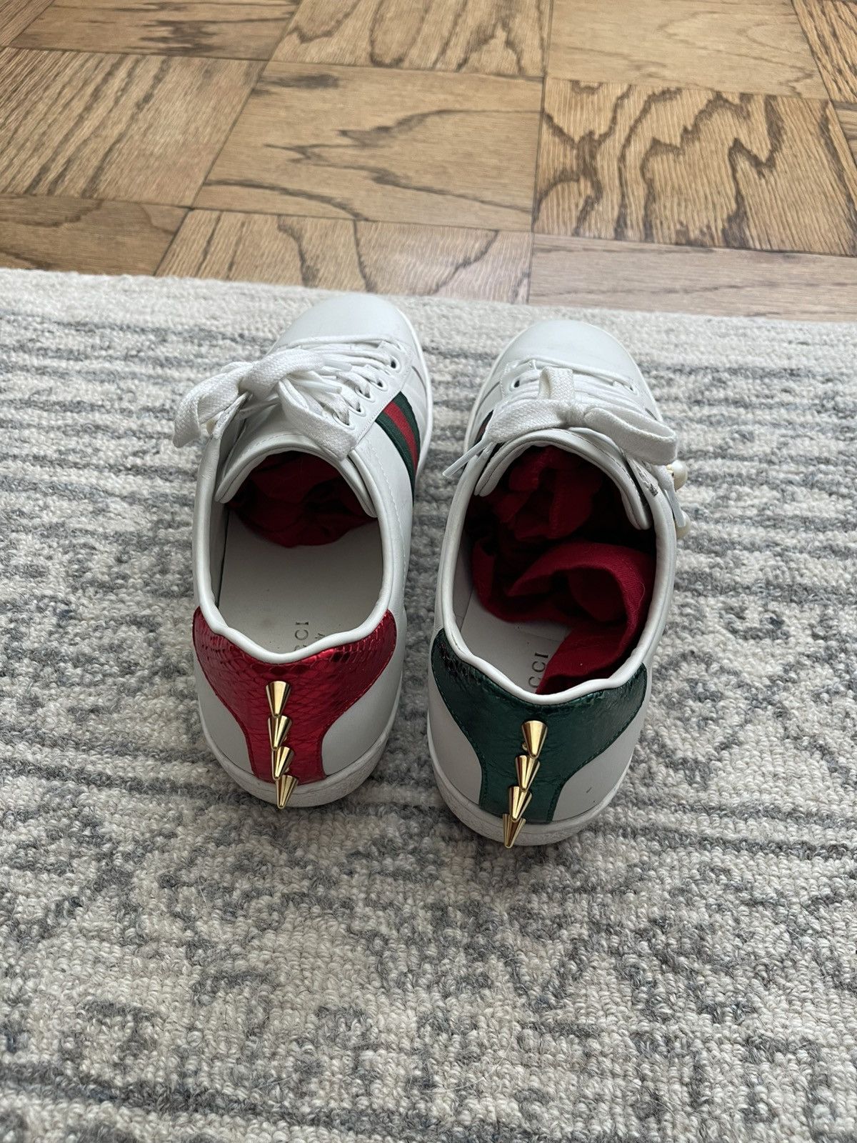 Gucci Gucci Ace Pearl Spike Sneakers Size US 8 / IT 38 - 2 Thumbnail
