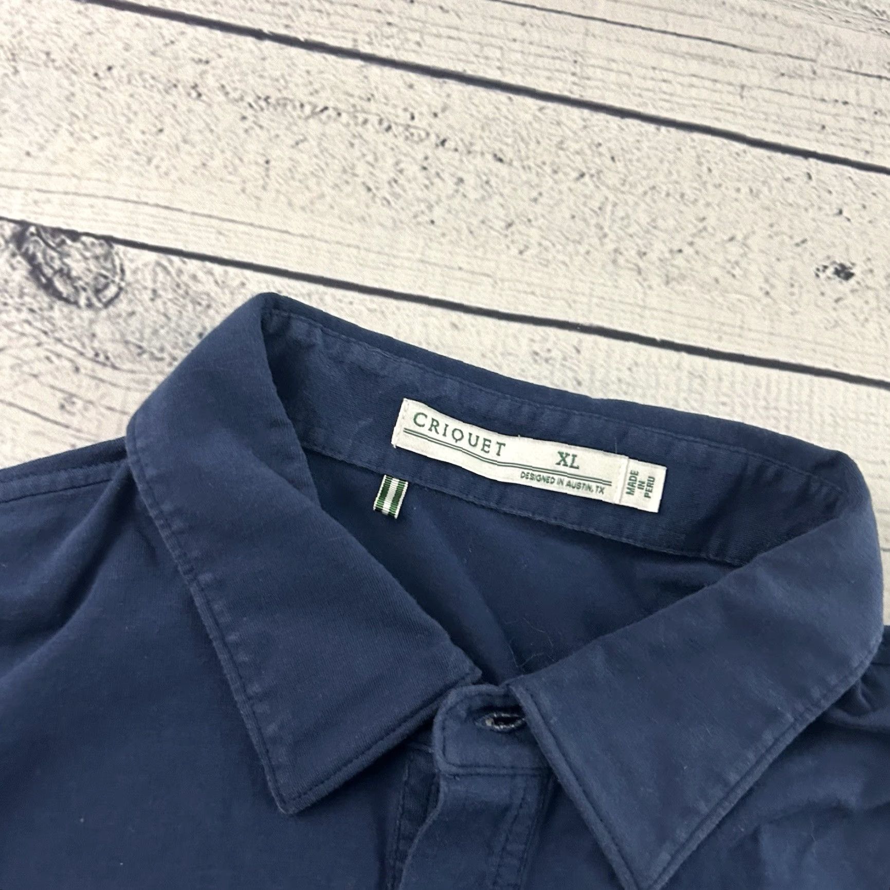 Vintage Criquet Short Sleeve Button-Up Polo Shirt Men's XL Blue Pocket Shirt Shirts Button Front Pocket Polo XL Blue Mens Size US XL / EU 56 / 4 - 2 Thumbnail