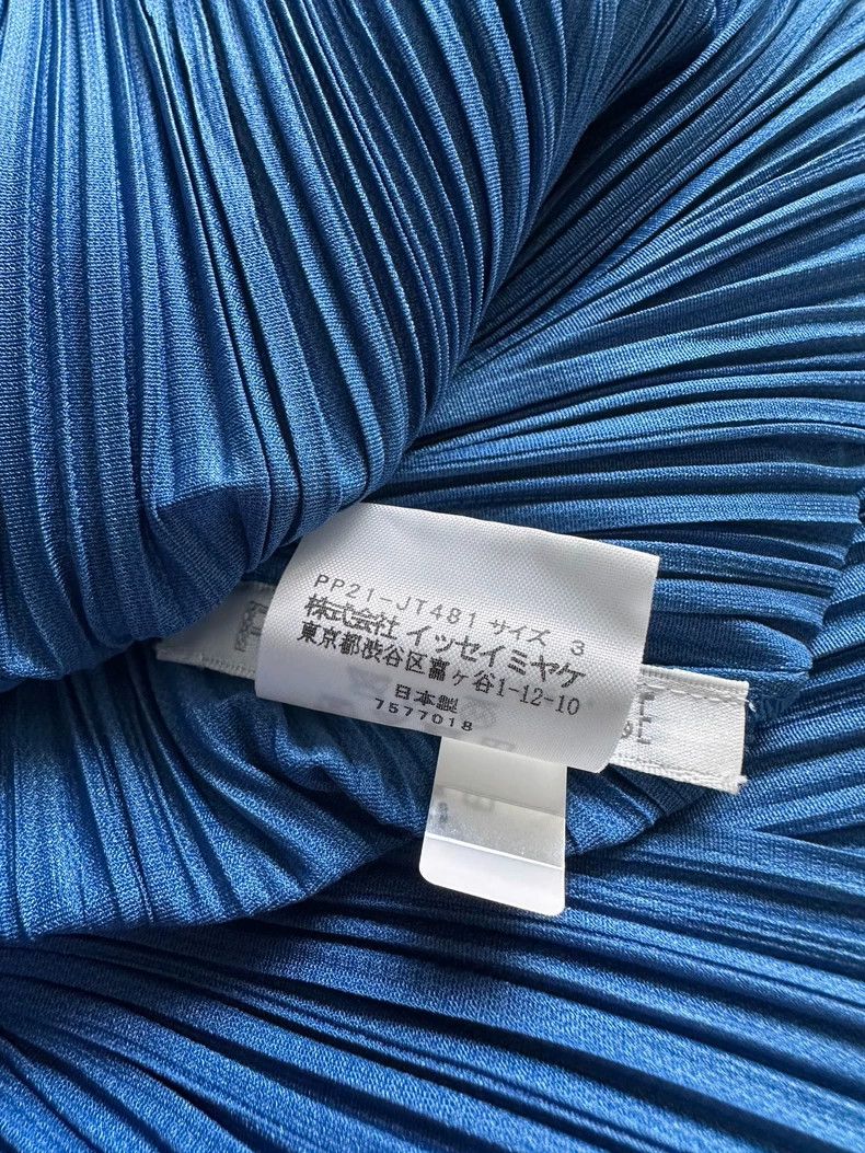 Issey Miyake Issey Miyake size:3 Blue pleated long-sleeved shirt Size S / US 4 / IT 40 - 9 Thumbnail