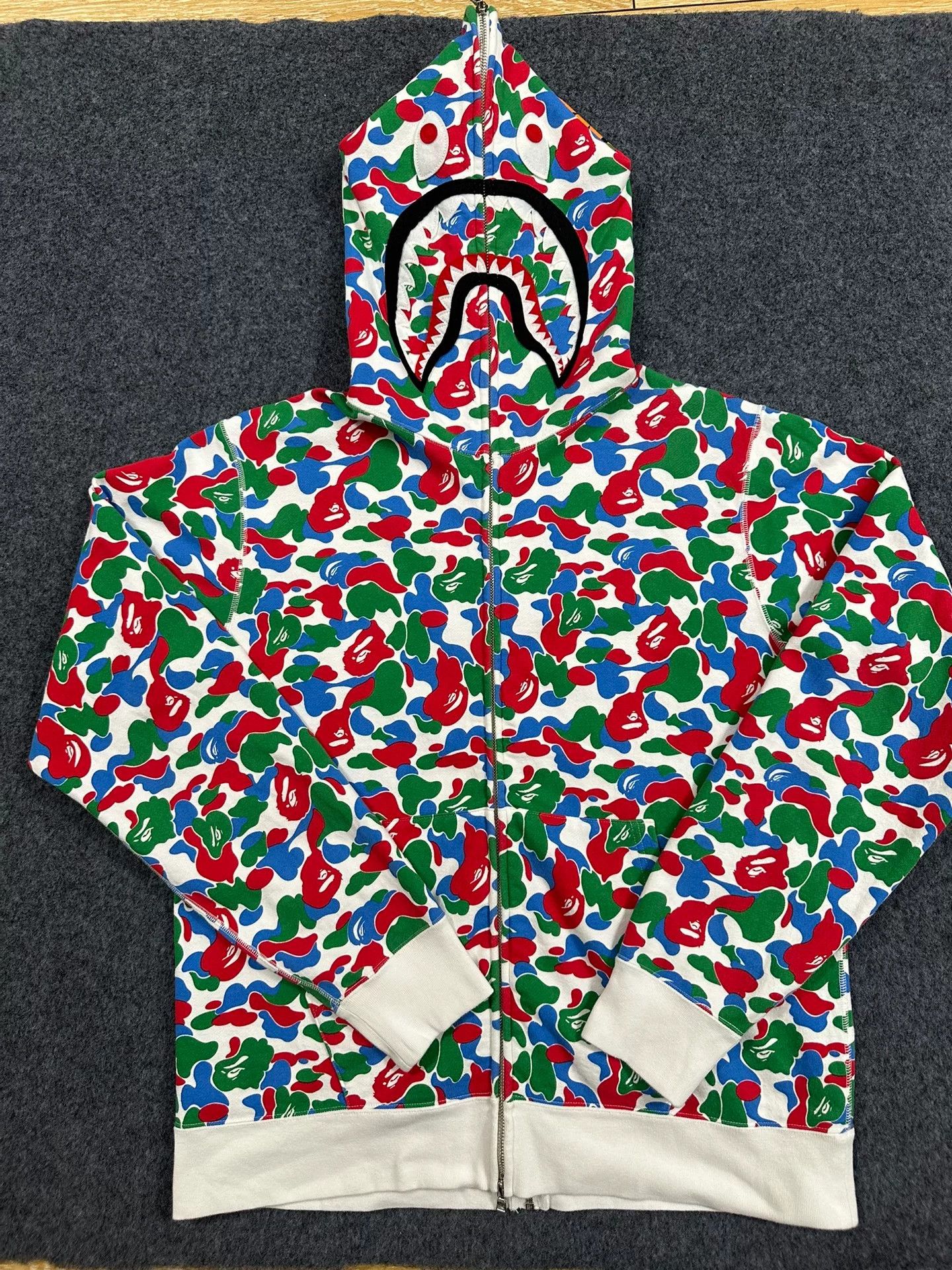 Bape Bape Multi Shark Sweatshirt Pullover Size US XL / EU 56 / 4 - 1 Thumbnail