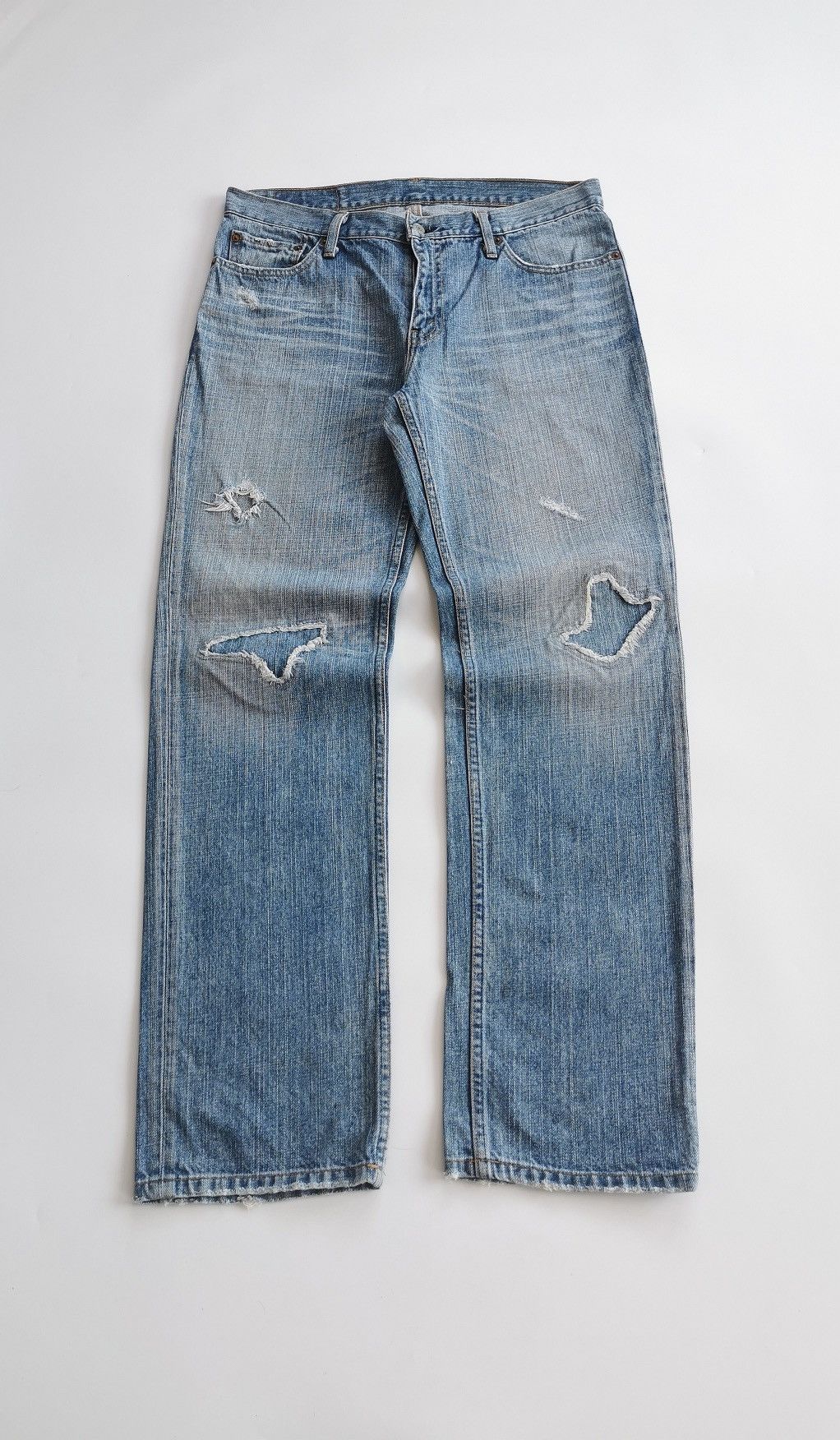 Levi's Vintage Levis Loos Fit Distressed Repair Jeans Size US 34 / EU 50 - 2 Thumbnail