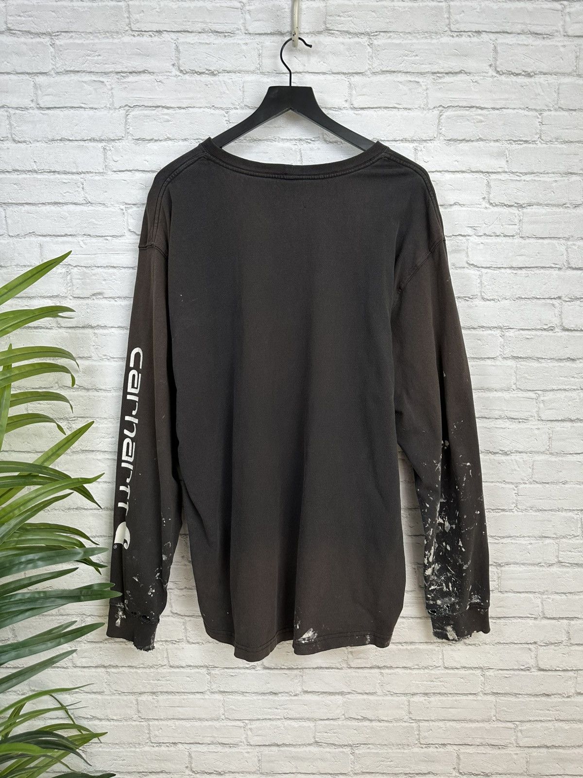 Carhartt (XXL) SICK PAINT THRASHED Faded Carhartt Longsleeve Tee Size US XXL / EU 58 / 5 - 10 Thumbnail