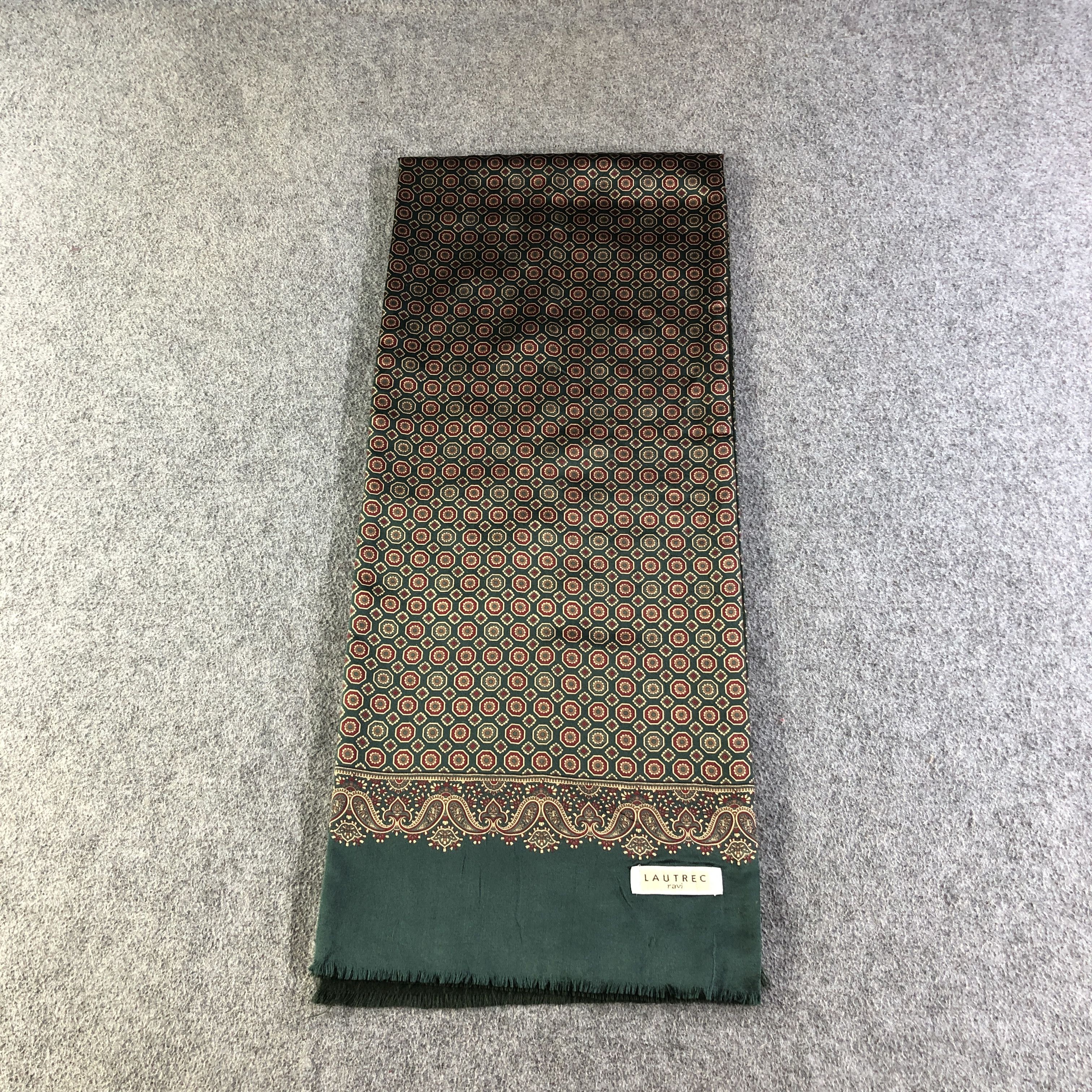Japanese Brand Lautrec Paisley Silk/Wool Scarf Muffler Neckwear V2789 Size ONE SIZE - 2 Thumbnail