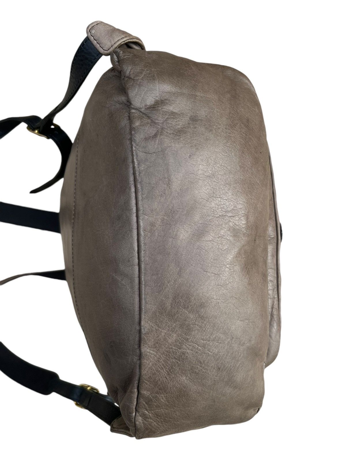 Leather Sot Japan Muddy Dirty Patina Napa Leather Backpack Bag Size ONE SIZE - 18 Thumbnail