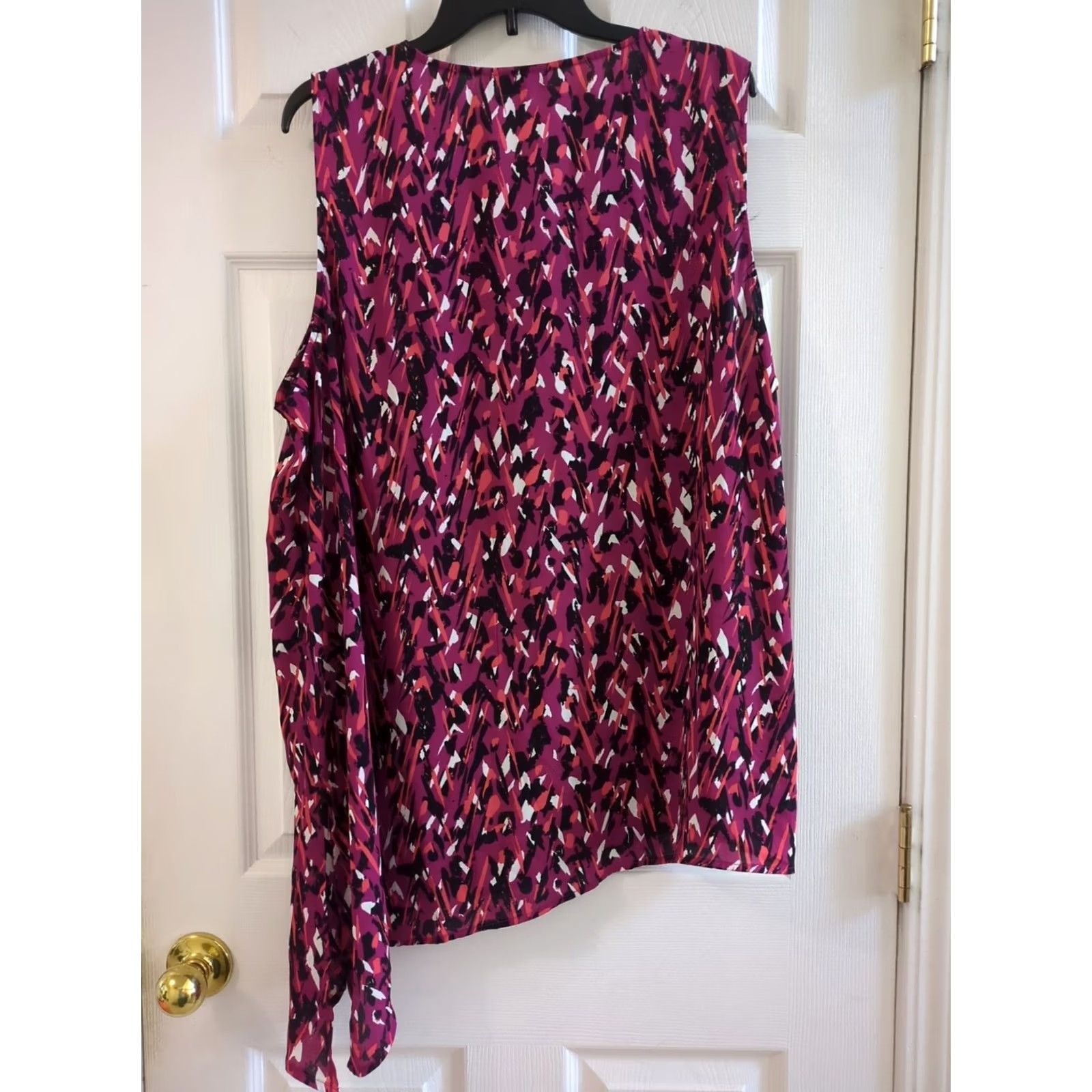 Apt. 9 Apt 9 Blouse Top Sleeveless 3XL NWT Womens Multicolor Draped Asymmetrical Pullover Shirt Ladies 3XL Women? Size XXL / US 16-18 / IT 52-54 - 4 Thumbnail
