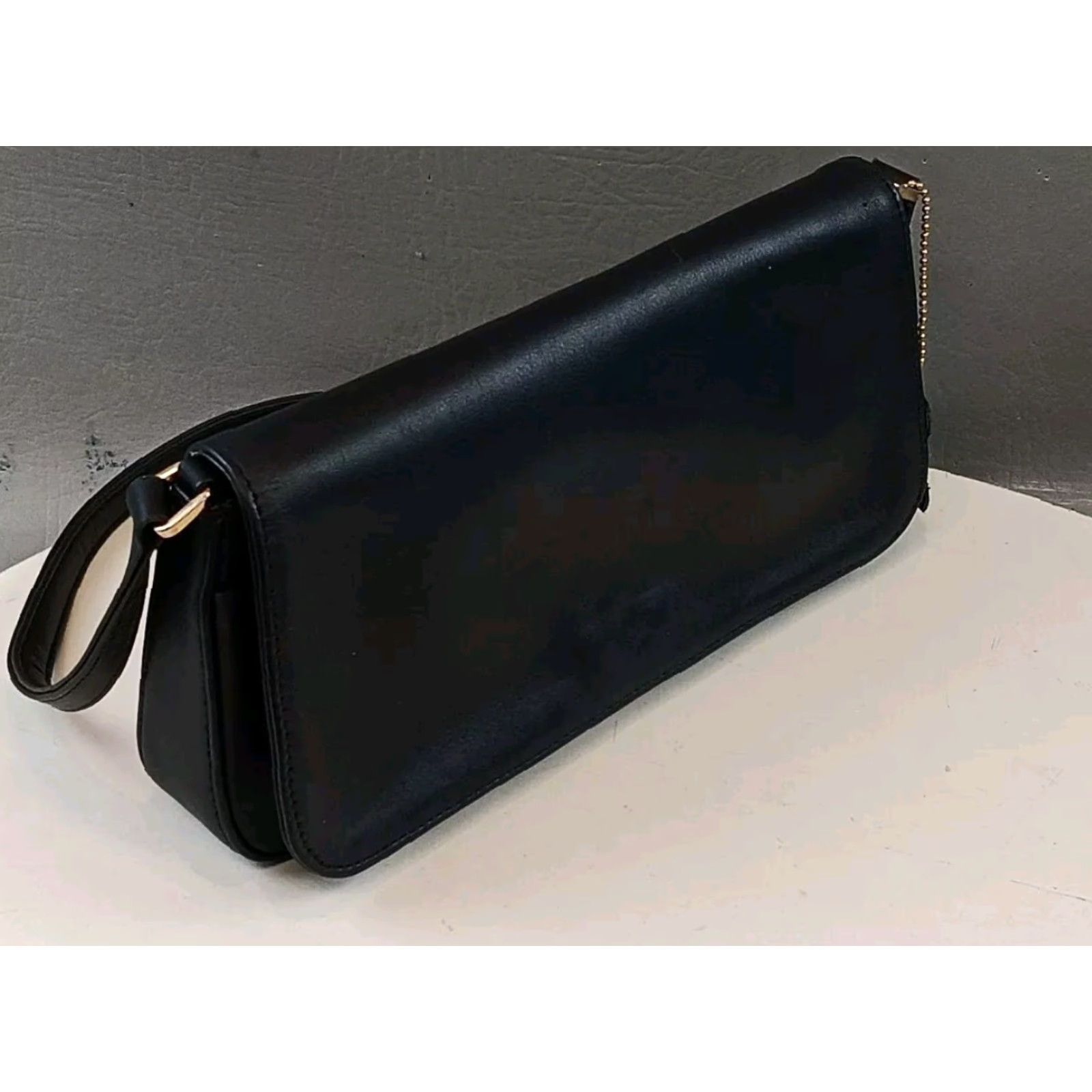 Giani Bernini Giani Bernini Shoulder Bag Black Leather Purse Clutch Small Women Formal Casual Vintage No Size ONE SIZE - 2 Thumbnail