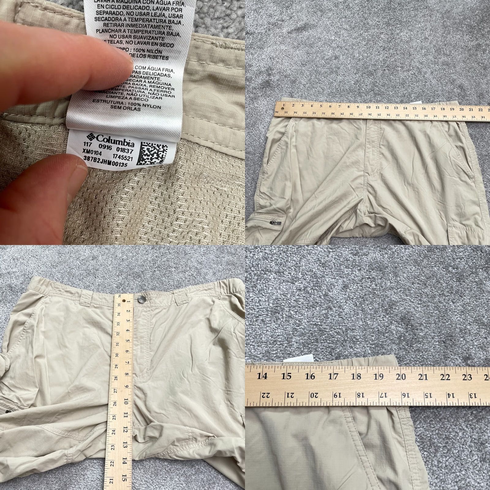 Vintage Columbia Omni-Shade Kestrel Trail Cargo Pants Mens 40x30 Brown Straight Outdoors Size US 40 / EU 56 - 8 Thumbnail