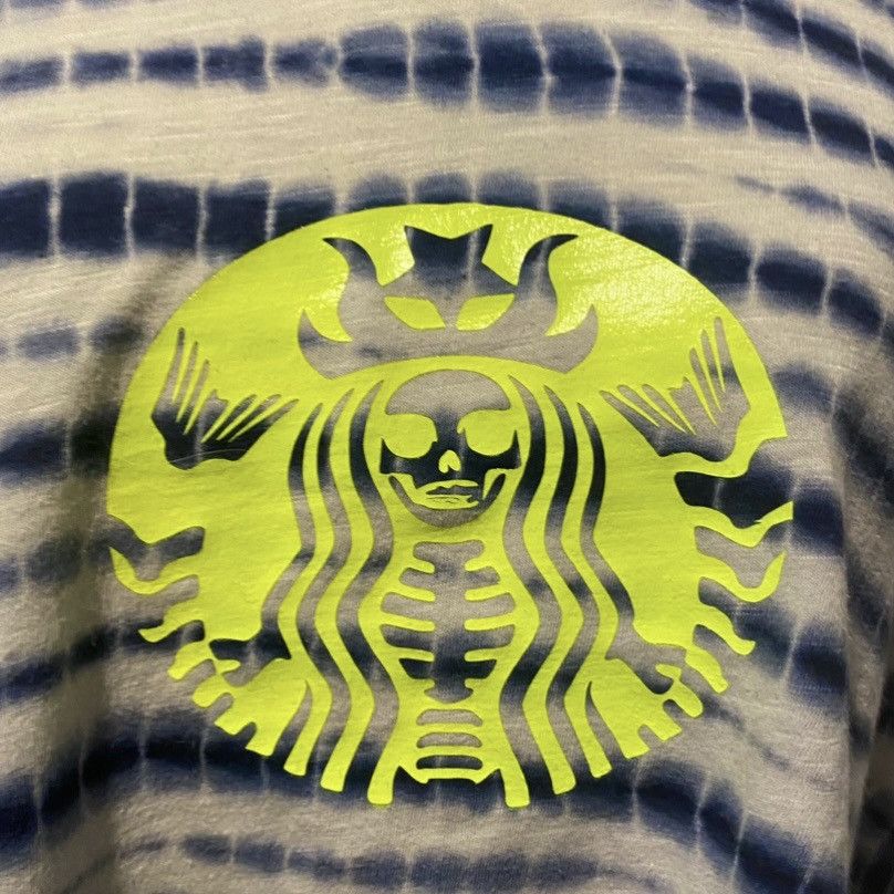 DKNY DKNY, Neon Creepy Skeleton, Tie Dye, Raw Hem, Cropped Tee Size M / US 6-8 / IT 42-44 - 5 Thumbnail