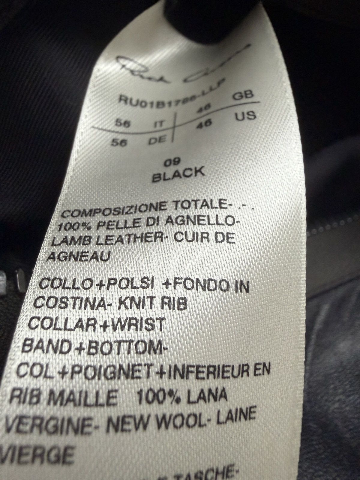 Rick Owens FOGACHINE S/S 22 - FLIGHT JACKET - LAMBSKIN Size US XL / EU 56 / 4 - 16 Thumbnail