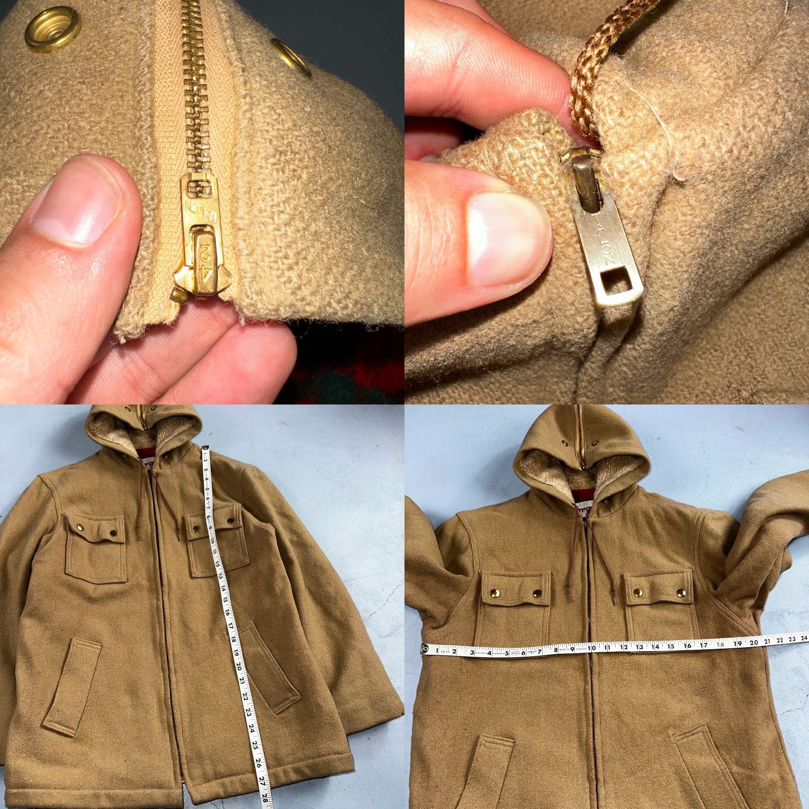 McGregor VINTAGE McGREGOR Jacket Wool Lined Hooded Ranch Field Barn Hunting Coat 60s 70s Sz 38 Mens Size US XXS / EU 40 - 8 Thumbnail