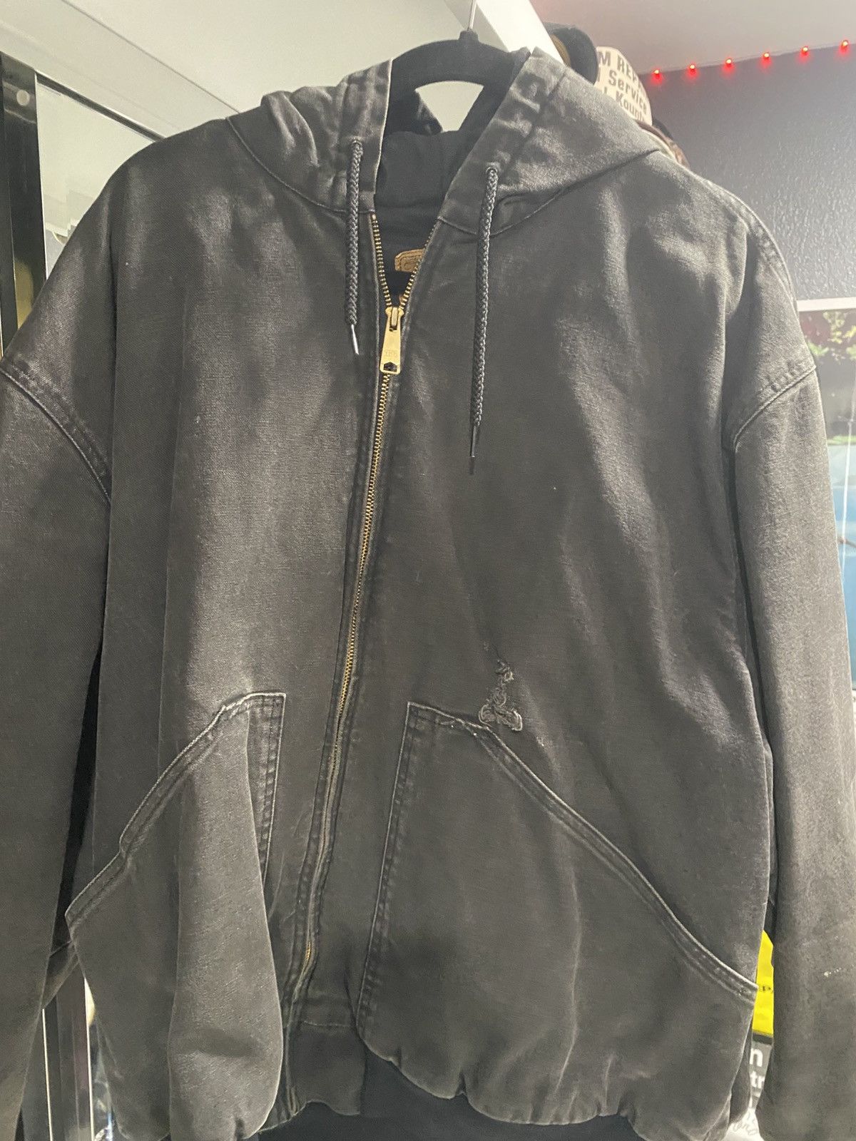 Vintage Vintage Faded Black Cotton Jacket made in Mex Size US L / EU 52-54 / 3 - 2 Thumbnail