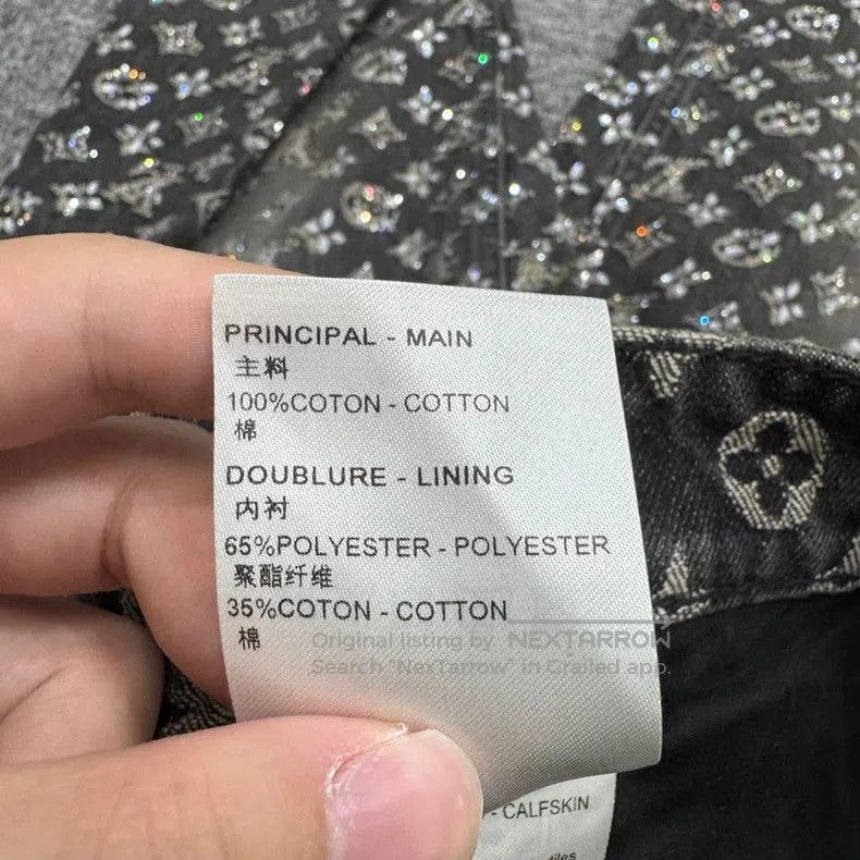 Louis Vuitton Louis Vuitton Rhinestone Print Distressed Jeans. Size US 30 / EU 46 - 5 Thumbnail
