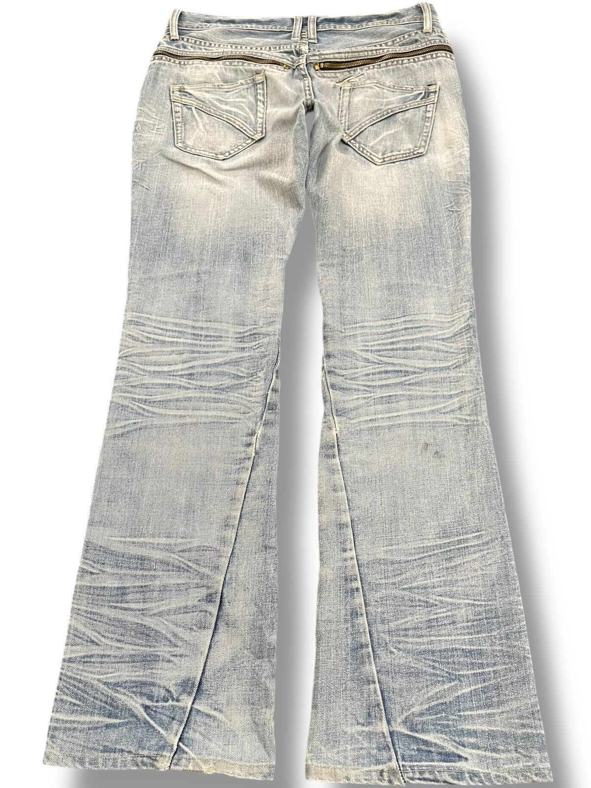 Le Grande Bleu (L.G.B.) × Michel Klein Vintage Michel Klein Flare Grunge Denim Size US 31 - 7 Thumbnail
