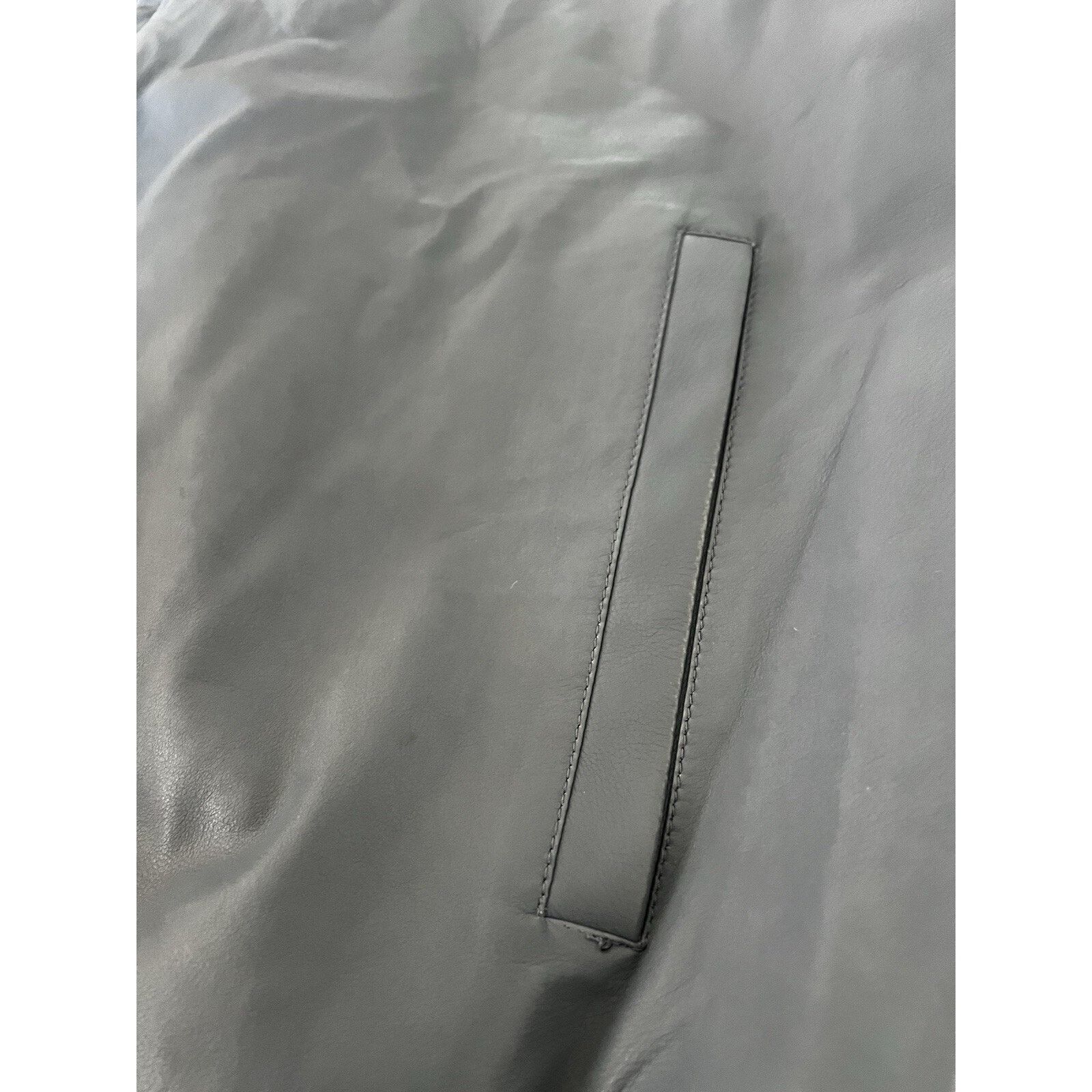 Loro Piana $6,950 Loro Piana Bomber Leather Reversible Blue/Ivory IT52 Size US L / EU 52-54 / 3 - 3 Thumbnail