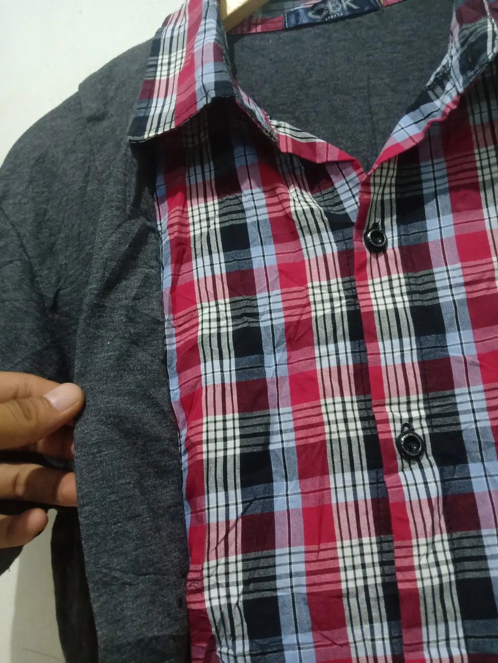 Beauty Beast CBK Japanese Archieve Plaid Shirt Double Layer Cardigan Size L / US 10 / IT 46 - 6 Thumbnail