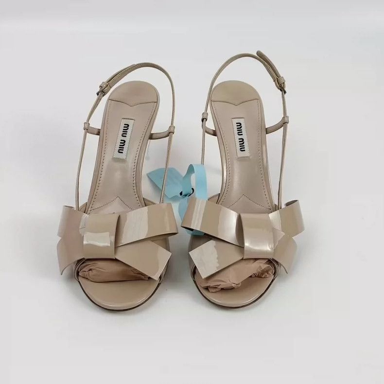 Prada Miu Miu Nude High Heels Size 37.5-2506 Size US 8 / IT 38 - 2 Thumbnail