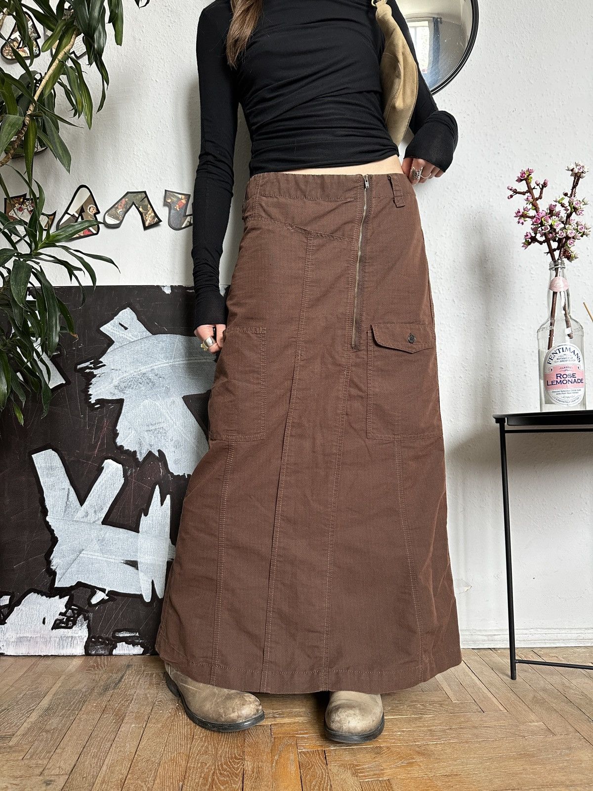 Japanese Brand × Seditionaries × Vintage Vintage Sandwich Asymmetrical Pocket Maxi Skirt 00s Size 26" / US 2 / IT 38 - 2 Thumbnail