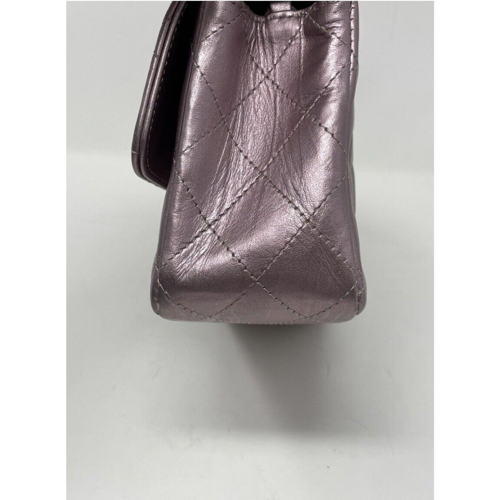 Chanel Mini Rectangular Classic Purple Iridescent Calfskin Flap Size ONE SIZE - 6 Thumbnail