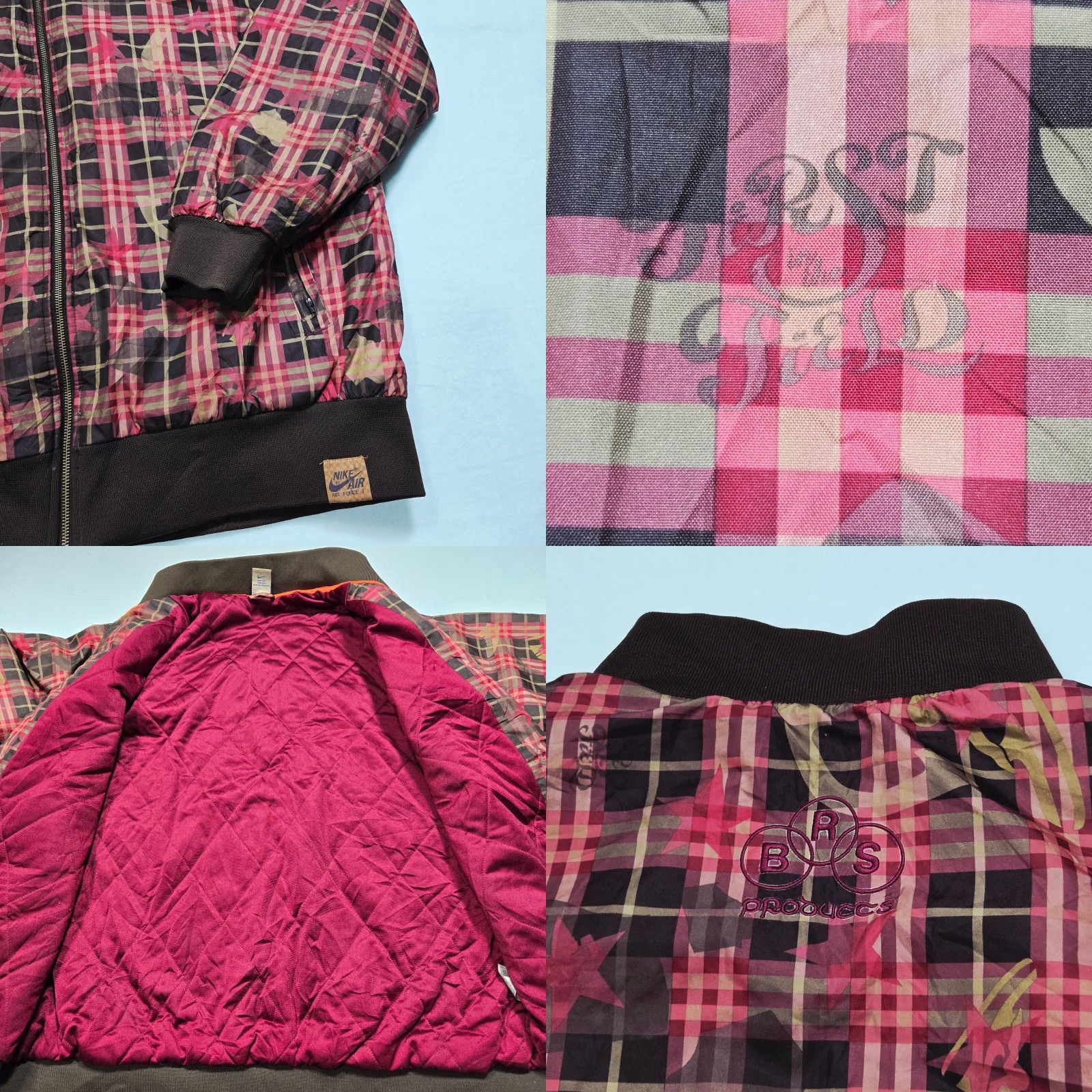 Nike VINTAGE Nike BRS Bomber Jacket Mens XL Red Plaid Nike Bomber Jacket XL Mens Red Plaid 90s Army Logo Casual Size US XL / EU 56 / 4 - 8 Thumbnail
