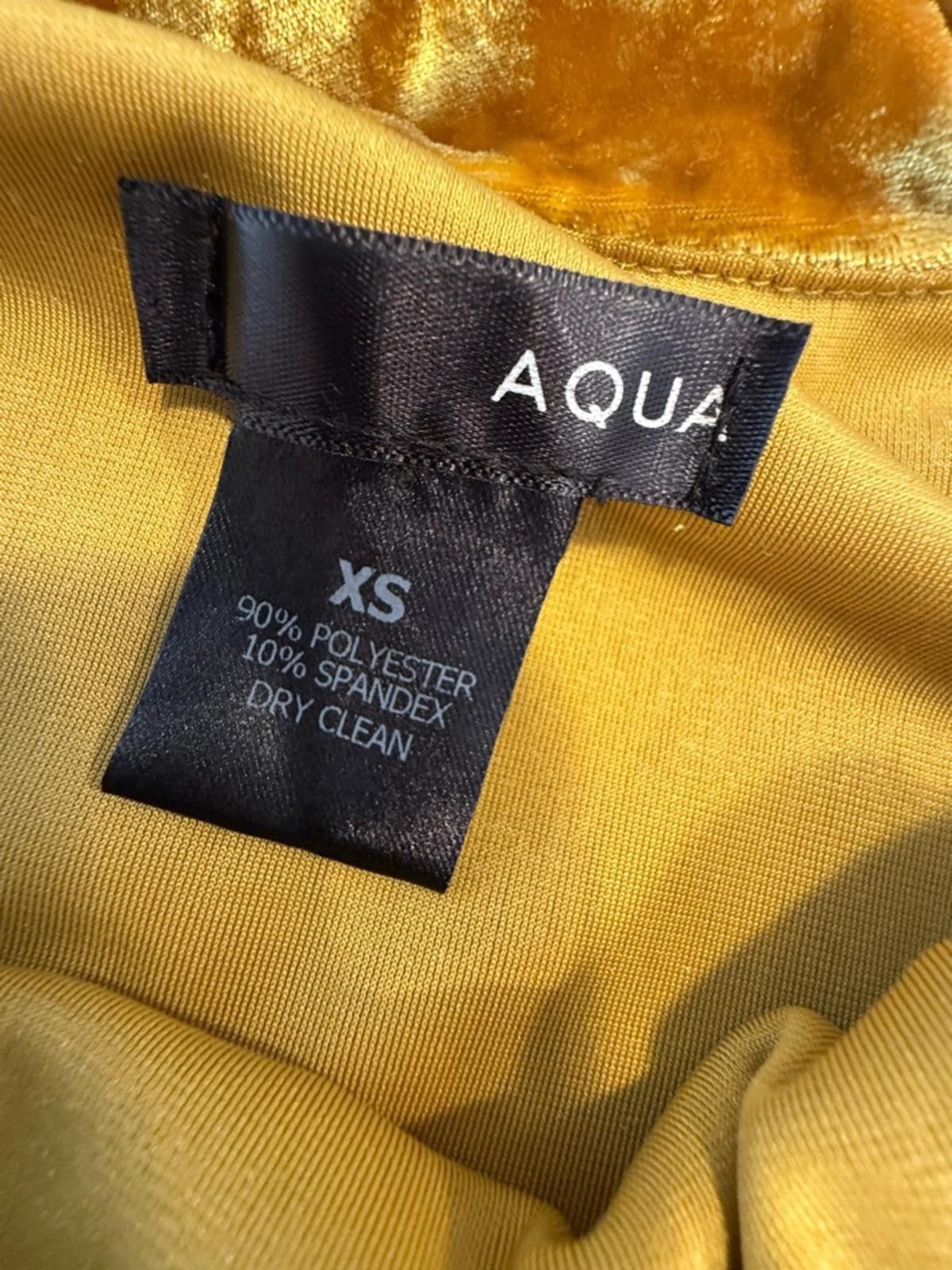 Aquascutum Aqua shimmery gold velvet sleeveless mini dress SZ XS Size XS / US 0-2 / IT 36-38 - 4 Thumbnail