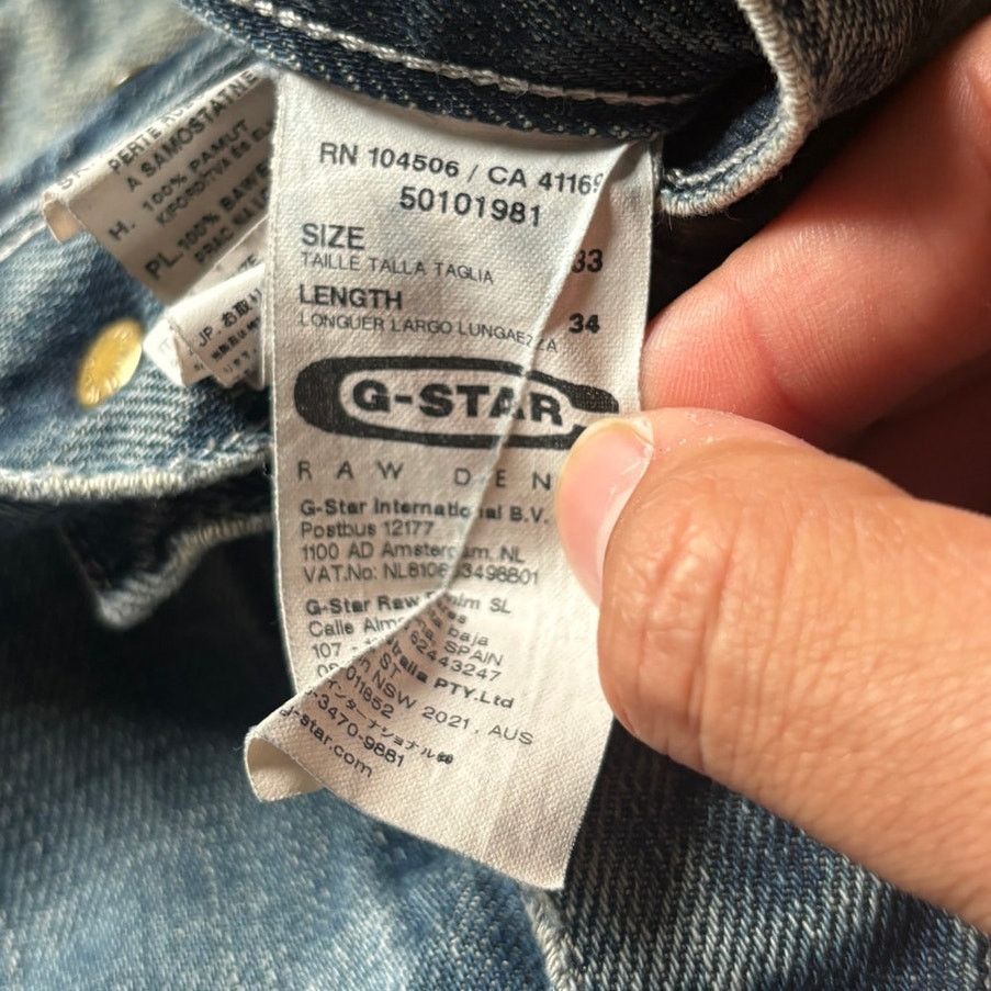 G-Star G Star RAW 3301 Jeans 32x31 slim faded distressed ripped Size US 32 / EU 48 - 4 Thumbnail