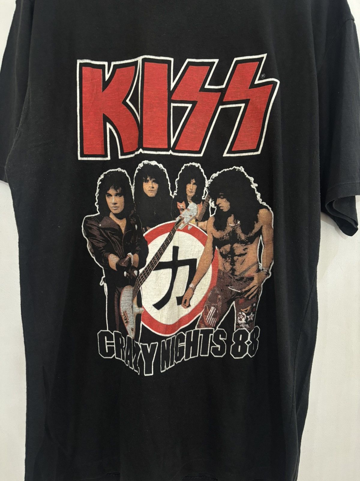 Vintage 1988 KISS “CRAZY NIGHTS” EUROPE TOUR TEE Size US M / EU 48-50 / 2 - 3 Thumbnail