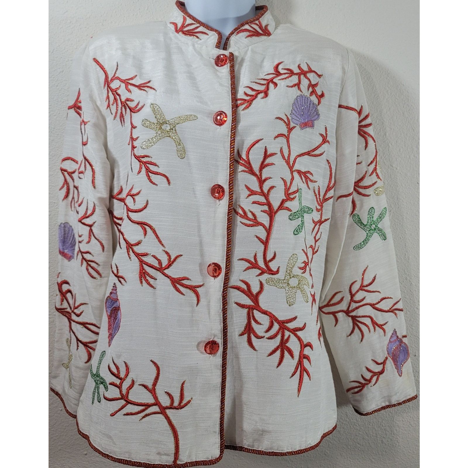 Other VTG Draper's & Damon's White Red Embroidered Jacket XL Size XL / US 12-14 / IT 48-50 - 1 Thumbnail