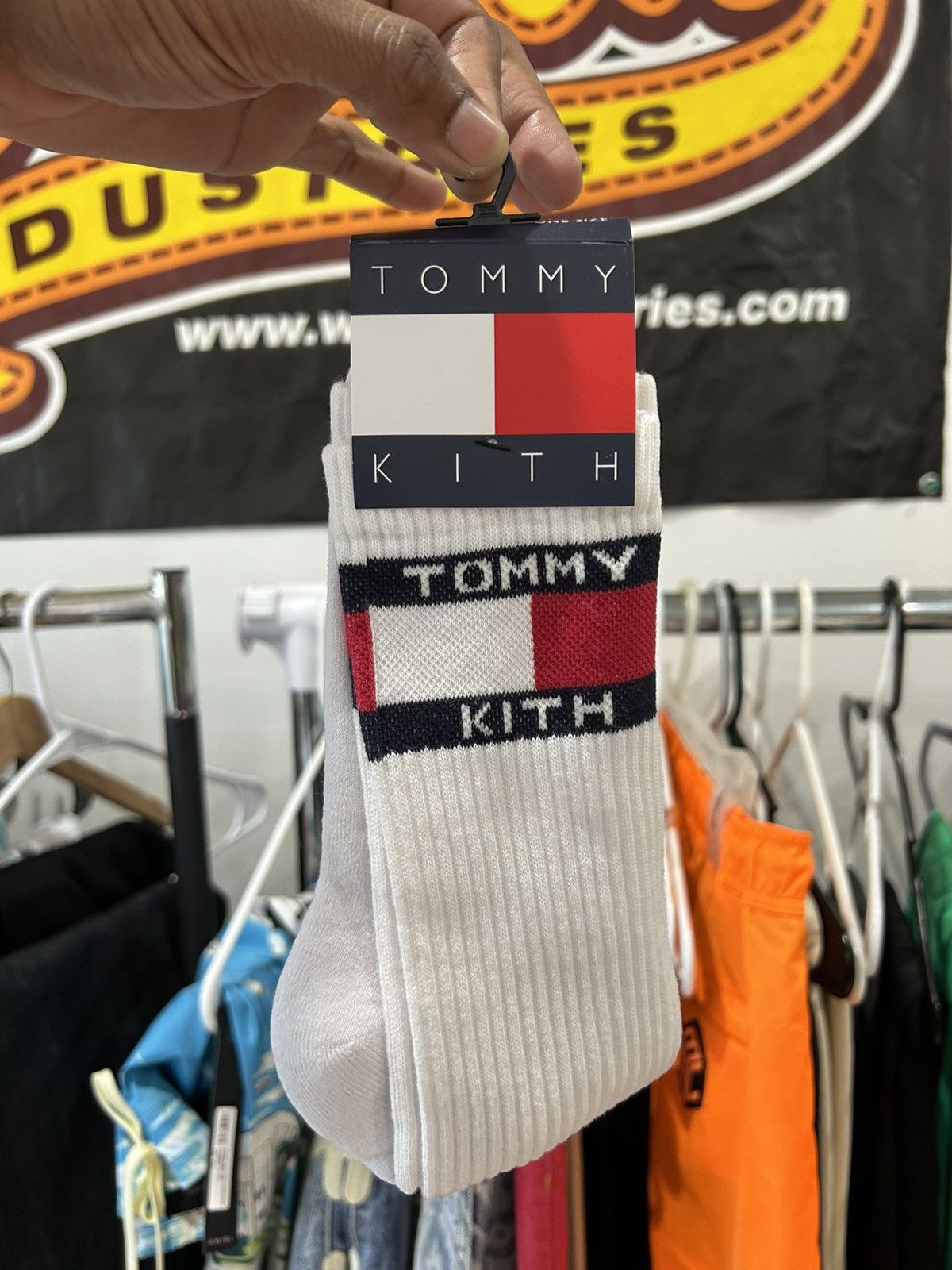 Kith × Tommy Hilfiger Rare 2009 Kith x Tommy hilfigure socks Size ONE SIZE - 1 Thumbnail