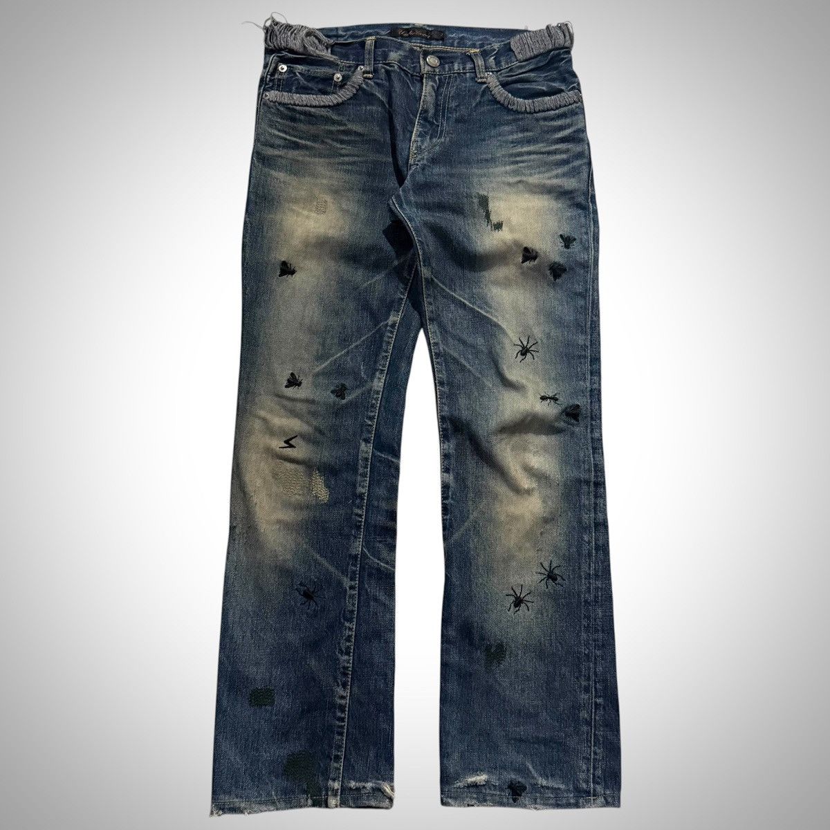 Undercover Undercover AW06 “But Beautiful V / GuruGuru” Bug Denim Size 29" - 1 Thumbnail