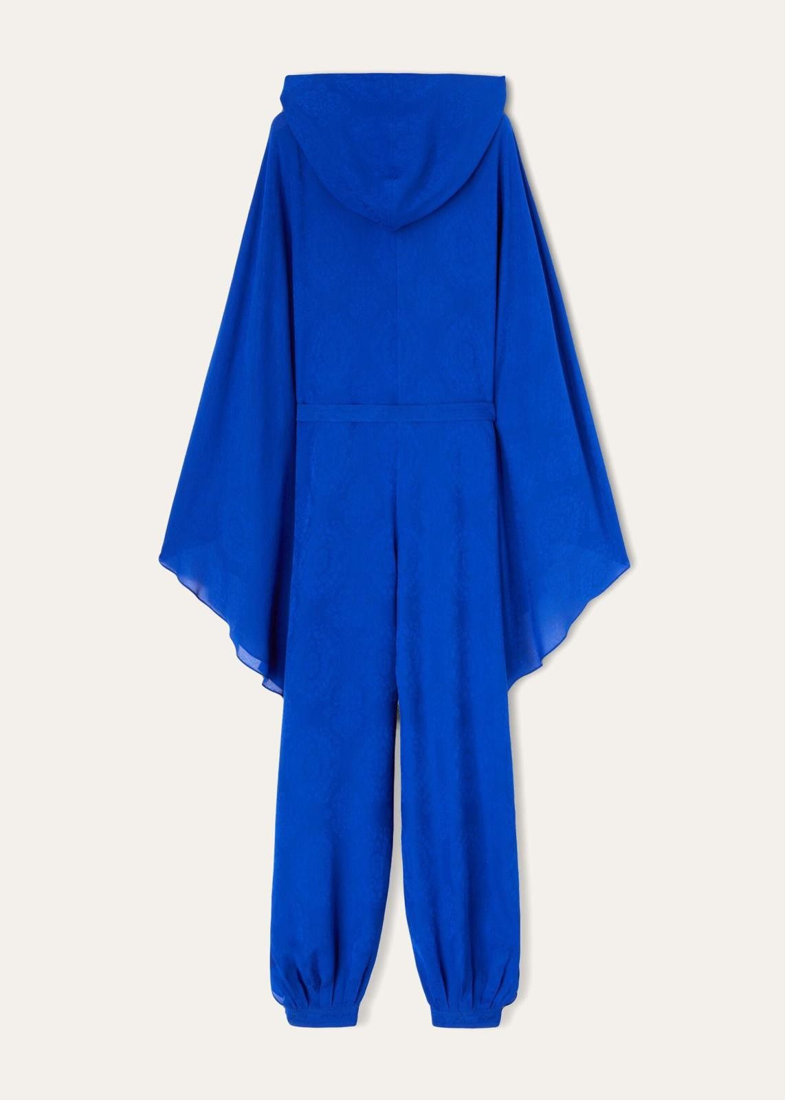 Loro Piana o1srvl11e1124 Relaxed Cut Jacquard Jumpsuit in Blue Size 26" / US 2 / IT 38 - 2 Thumbnail