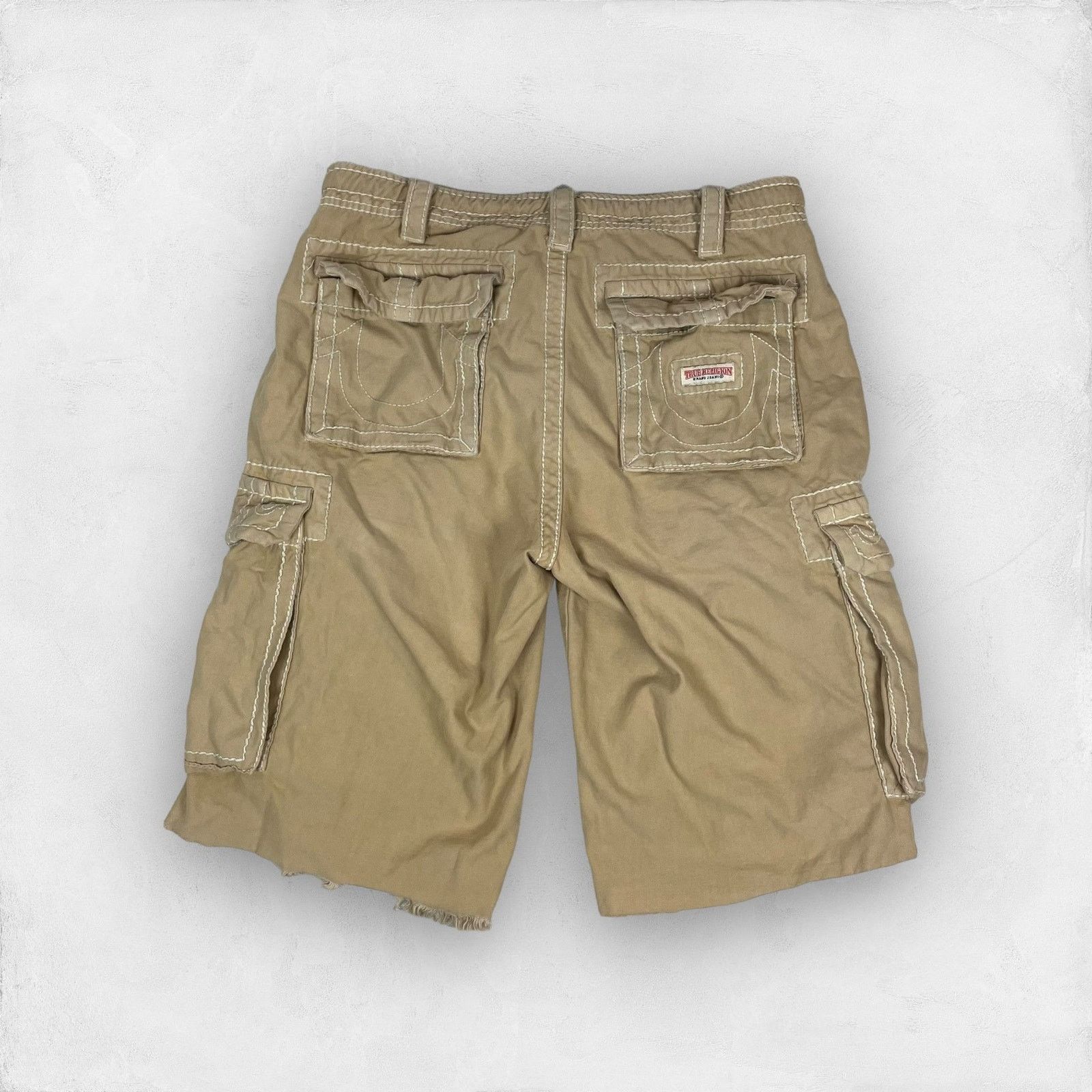 True Religion × Vintage True Religion Men's Brown Cotton Zip Fly High-Rise Shorts 30 Size US 30 / EU 46 - 1 Thumbnail