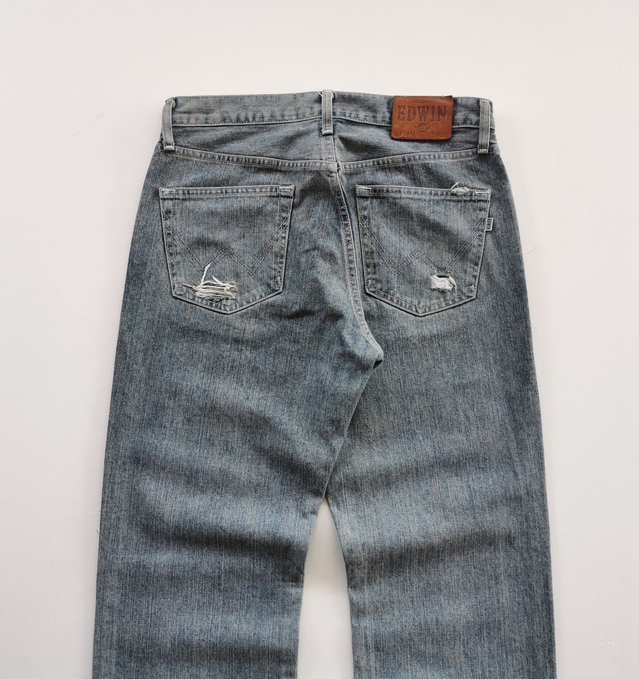 Edwin Edwin 403 Loose Fit Distressed Denim Jeans Size US 32 / EU 48 - 5 Thumbnail