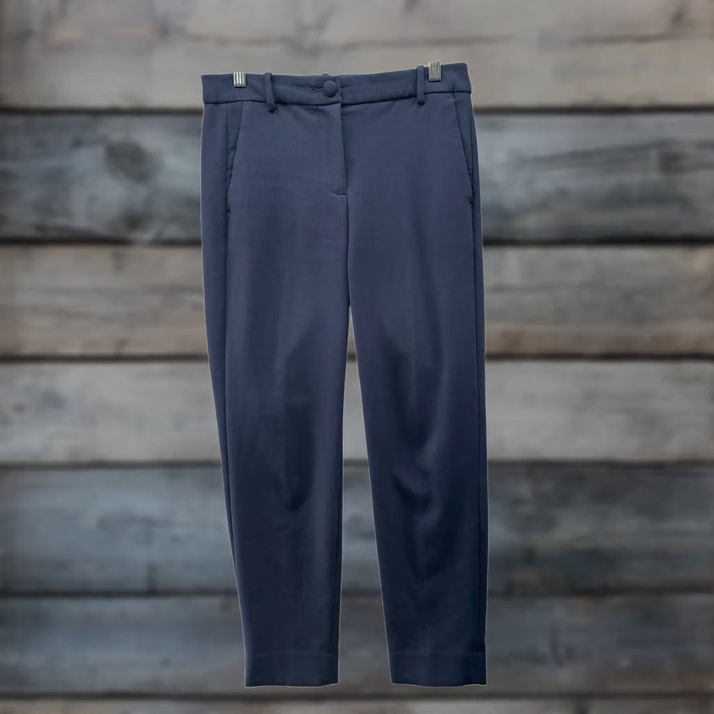 J.Crew J.Crew 365 High Rise Cameron Dress Pants Womens 6 Navy Blue Slim Leg Stretch Tapered Leg Flat Front Pockets Size 28" / US 6 / IT 42 - 1 Thumbnail