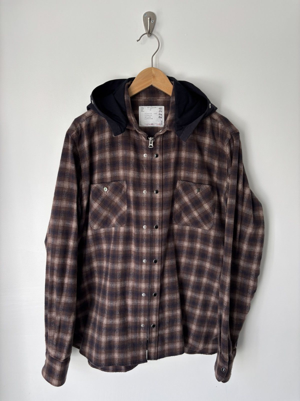 Sacai Sacai Zip Front Western Snap Hooded Overshirt Size US M / EU 48-50 / 2 - 1 Thumbnail