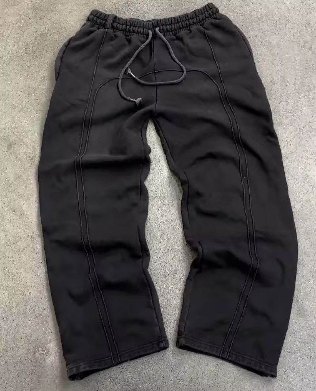 Japanese Brand Retro Splicing Oversized Sweatpants Size US 31 - 4 Thumbnail