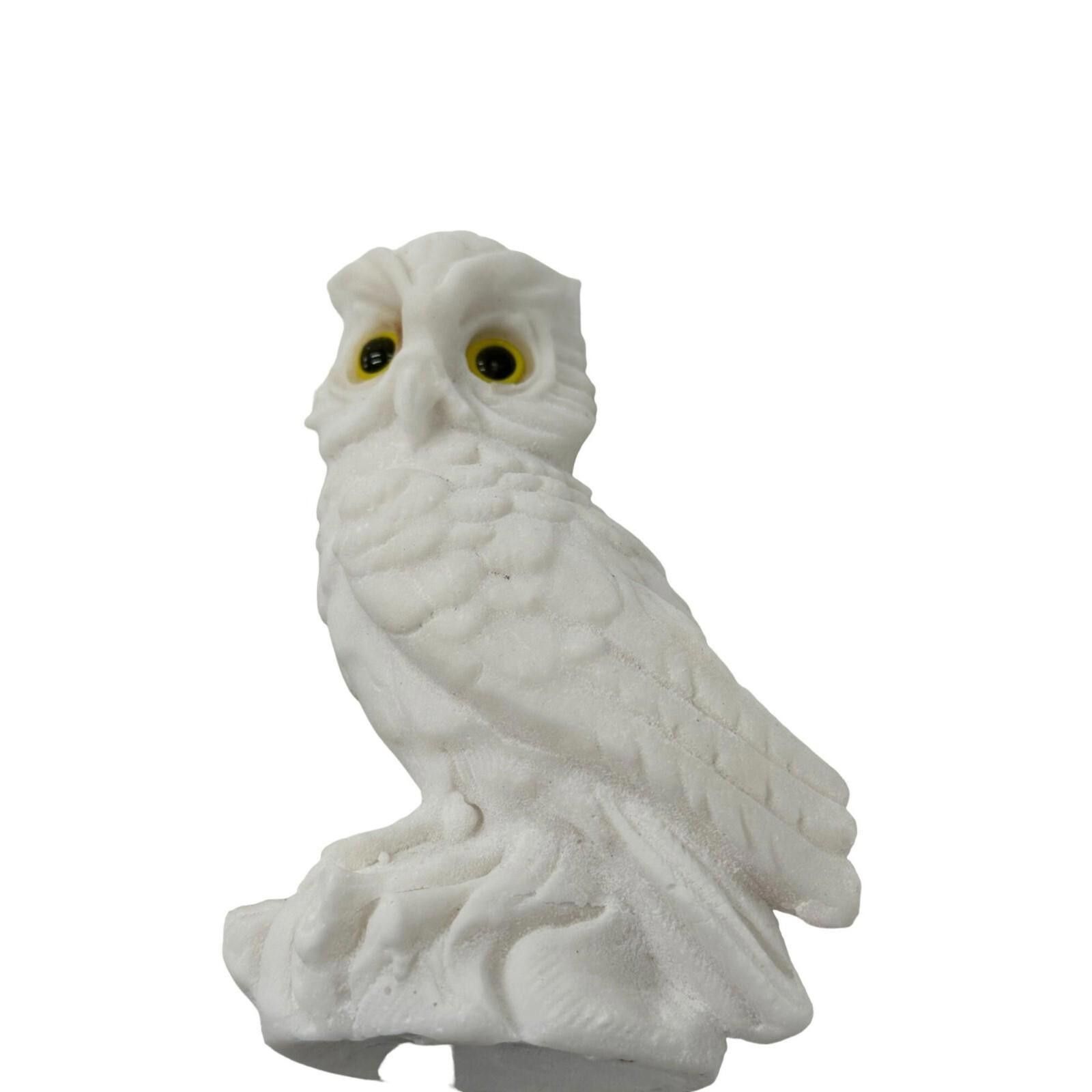 Other Pair of Vintage Alabaster Owl Figurines Hypnotic Yellow Eyes Size ONE SIZE - 8 Thumbnail