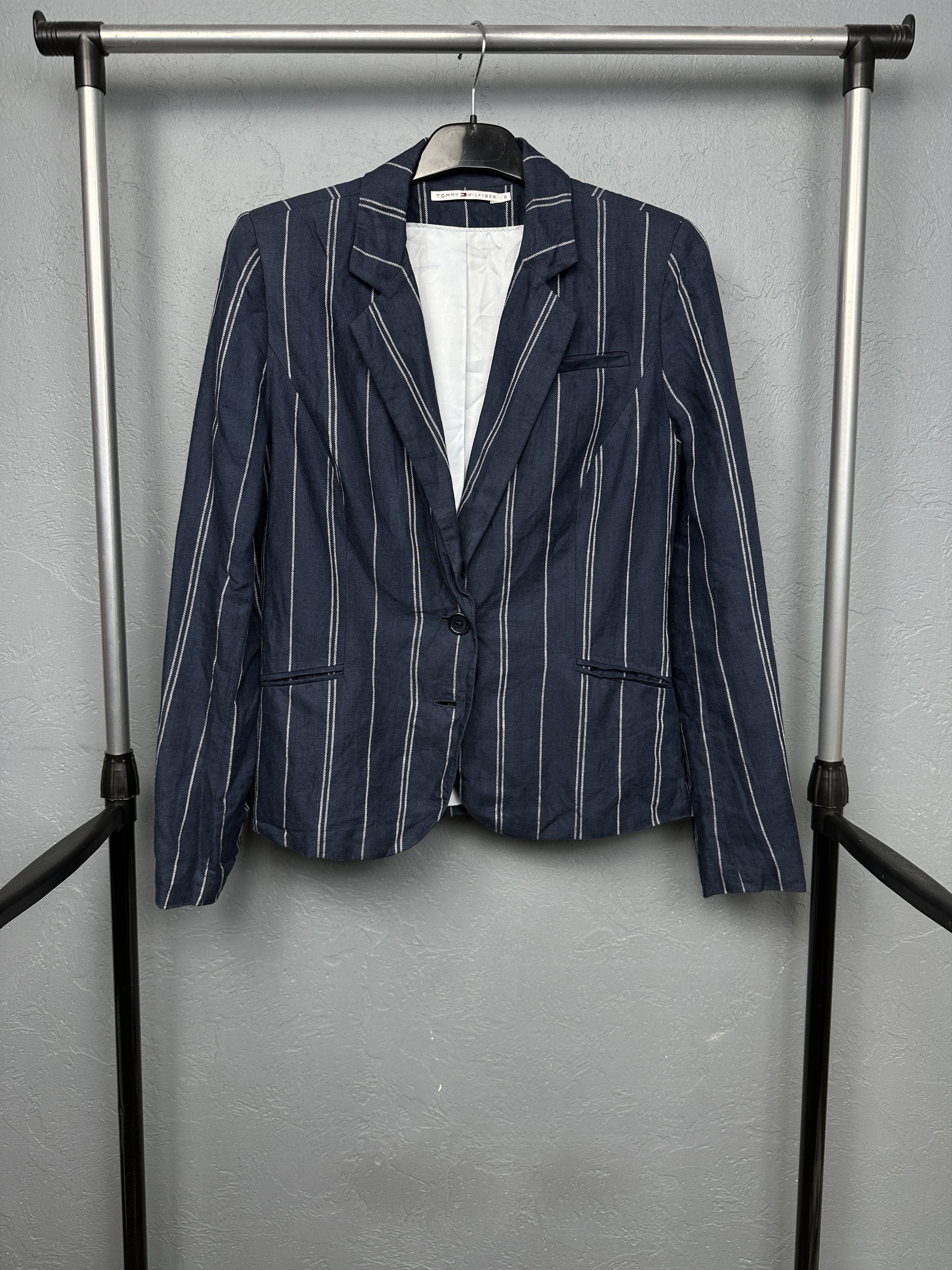 Tommy Hilfiger Tommy Hilfiger Womens Linen Blazer Jacket Size M / US 6-8 / IT 42-44 - 1 Thumbnail