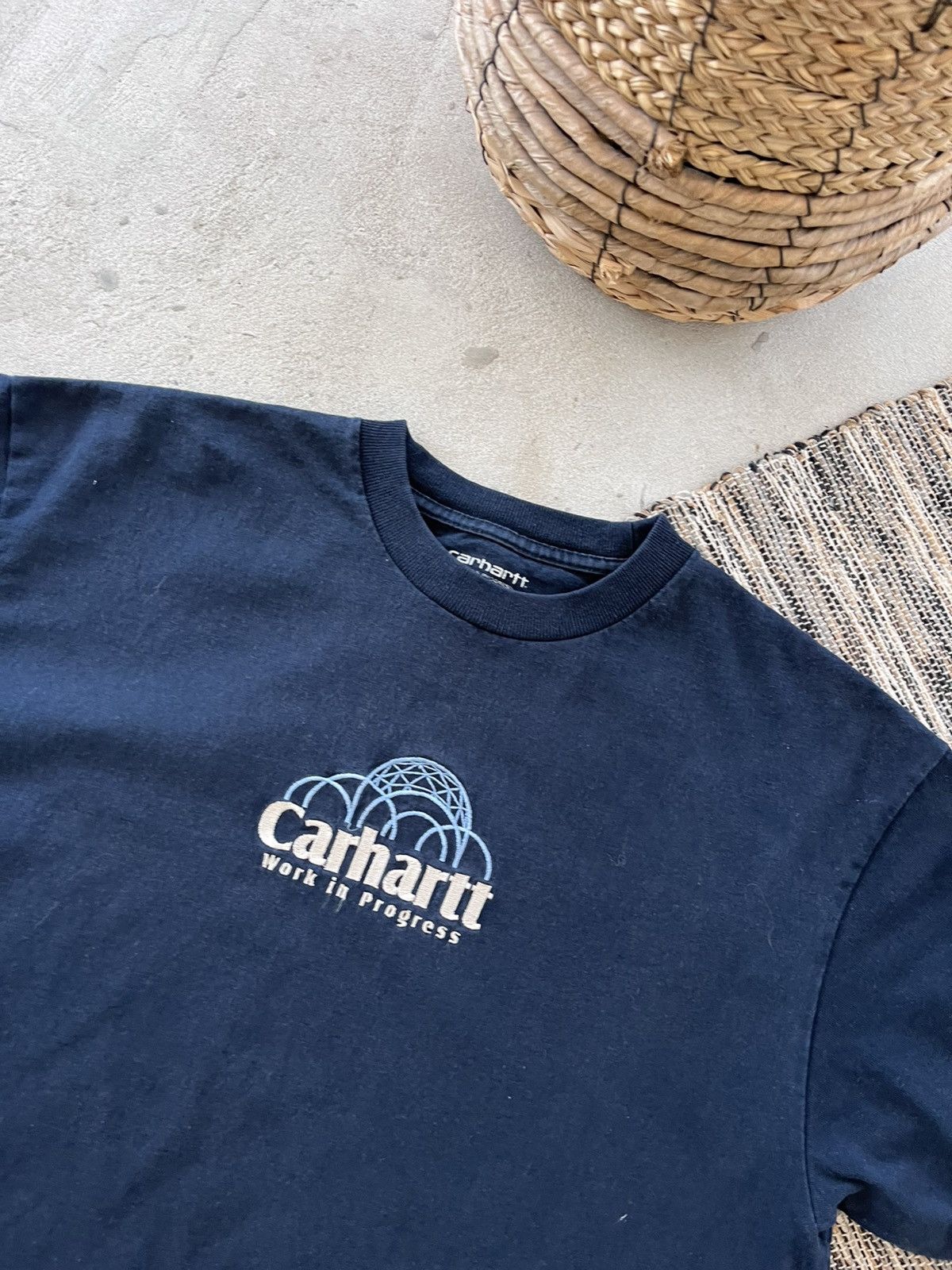 Carhartt Vintage Carhartt Cropped TShirt Navy Y2K Workwear Avantgarde Size M / US 6-8 / IT 42-44 - 3 Thumbnail